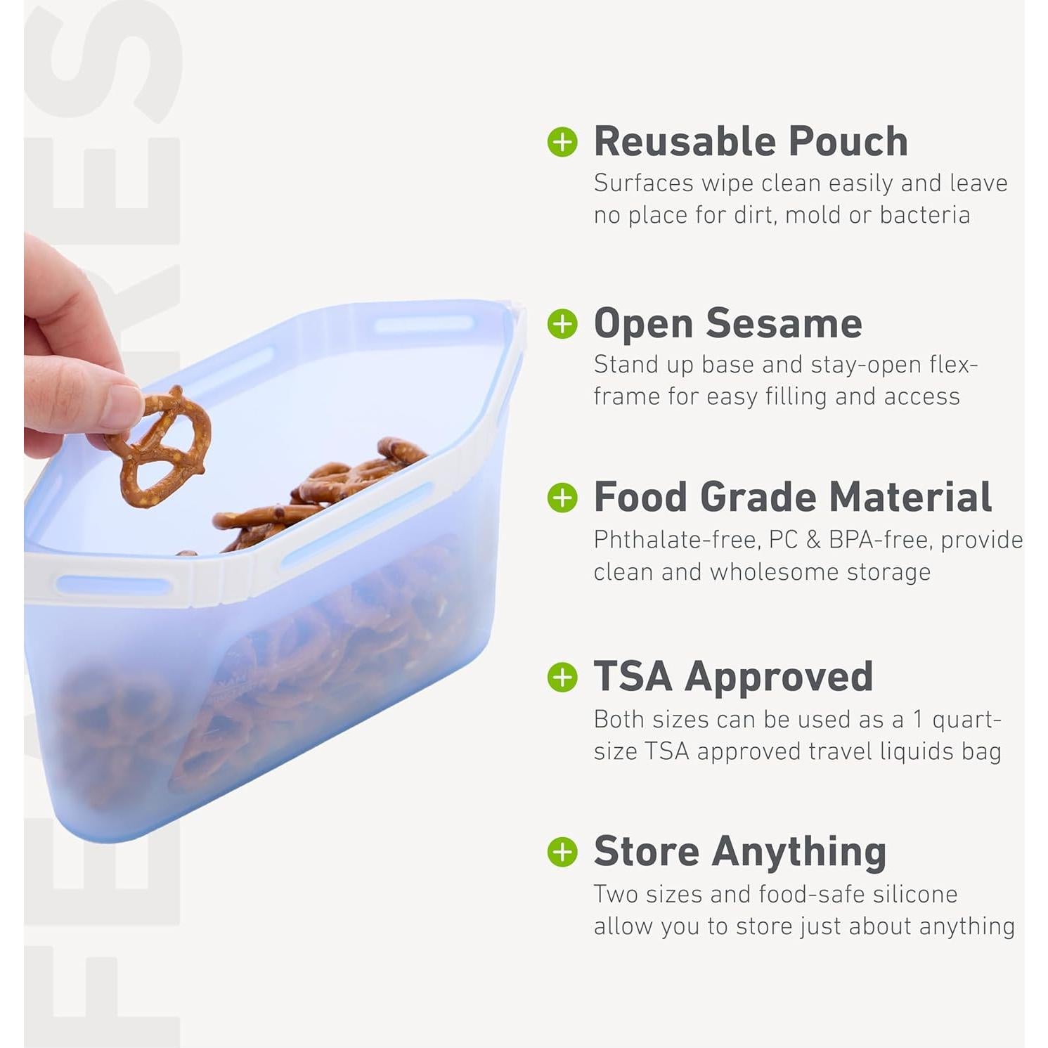 humangear GoPouch Pequeño - Bolsa Reutilizable Azul 0.40L