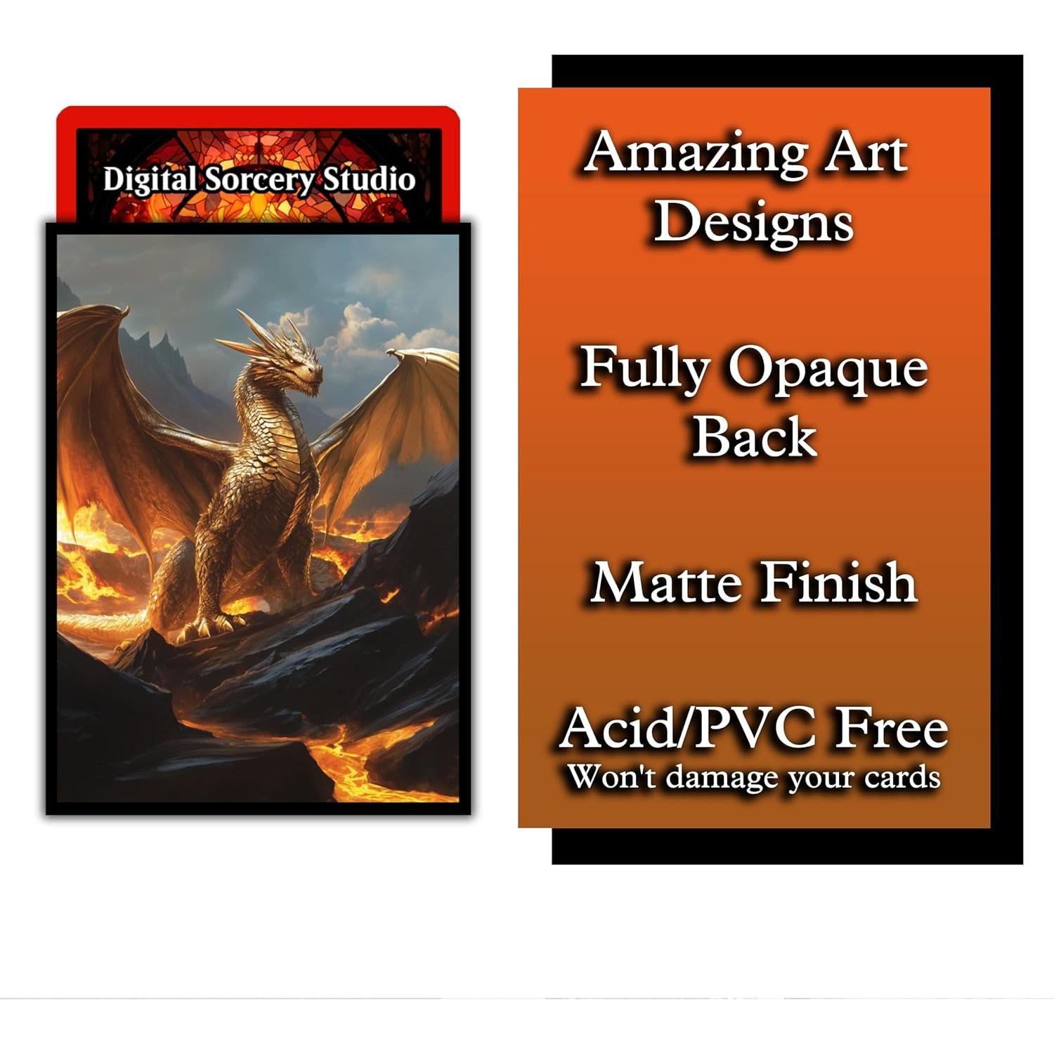 Mangas para Cartas Digital Sorcery Dragón de Bronce 102 Unidades