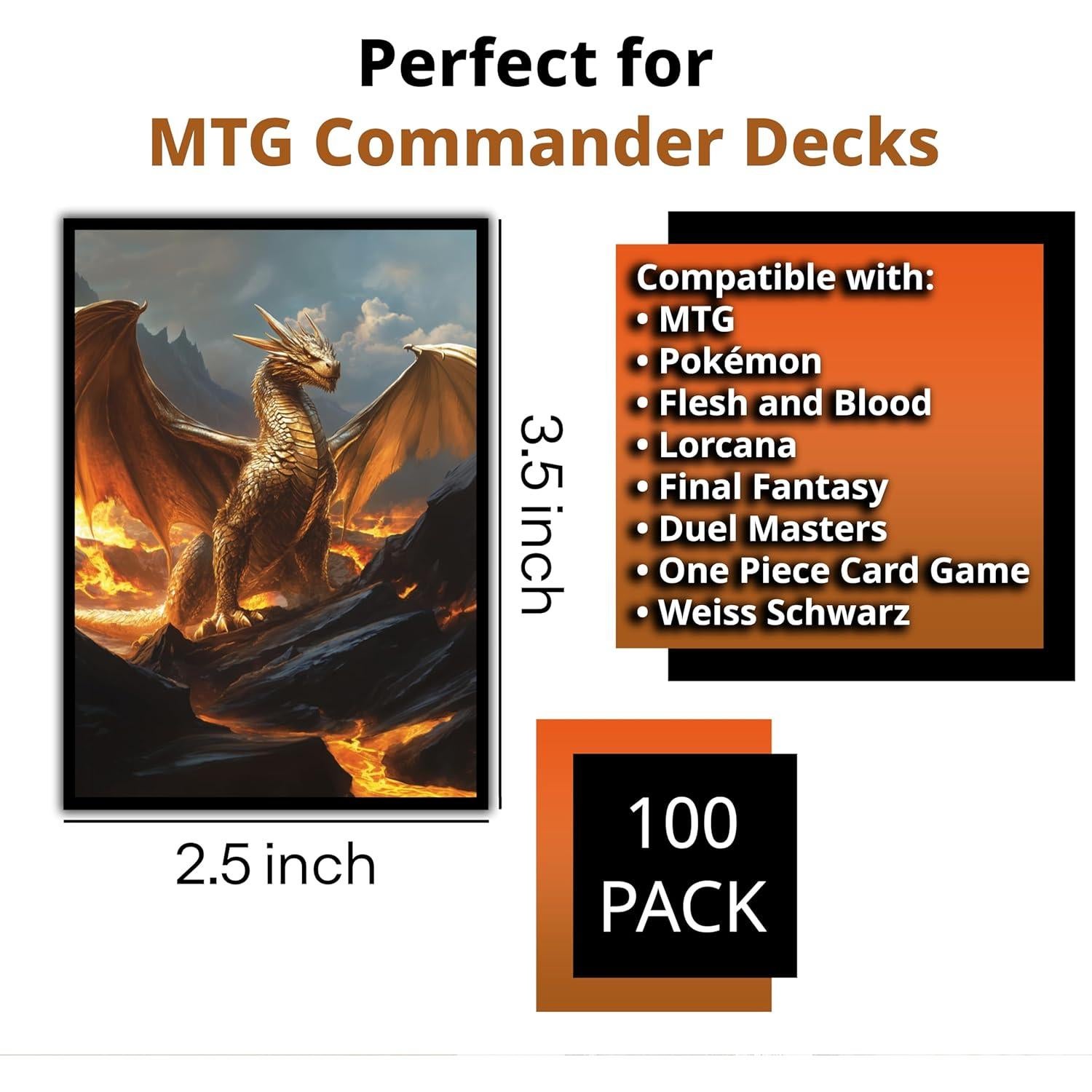 Mangas para Cartas Digital Sorcery Dragón de Bronce 102 Unidades