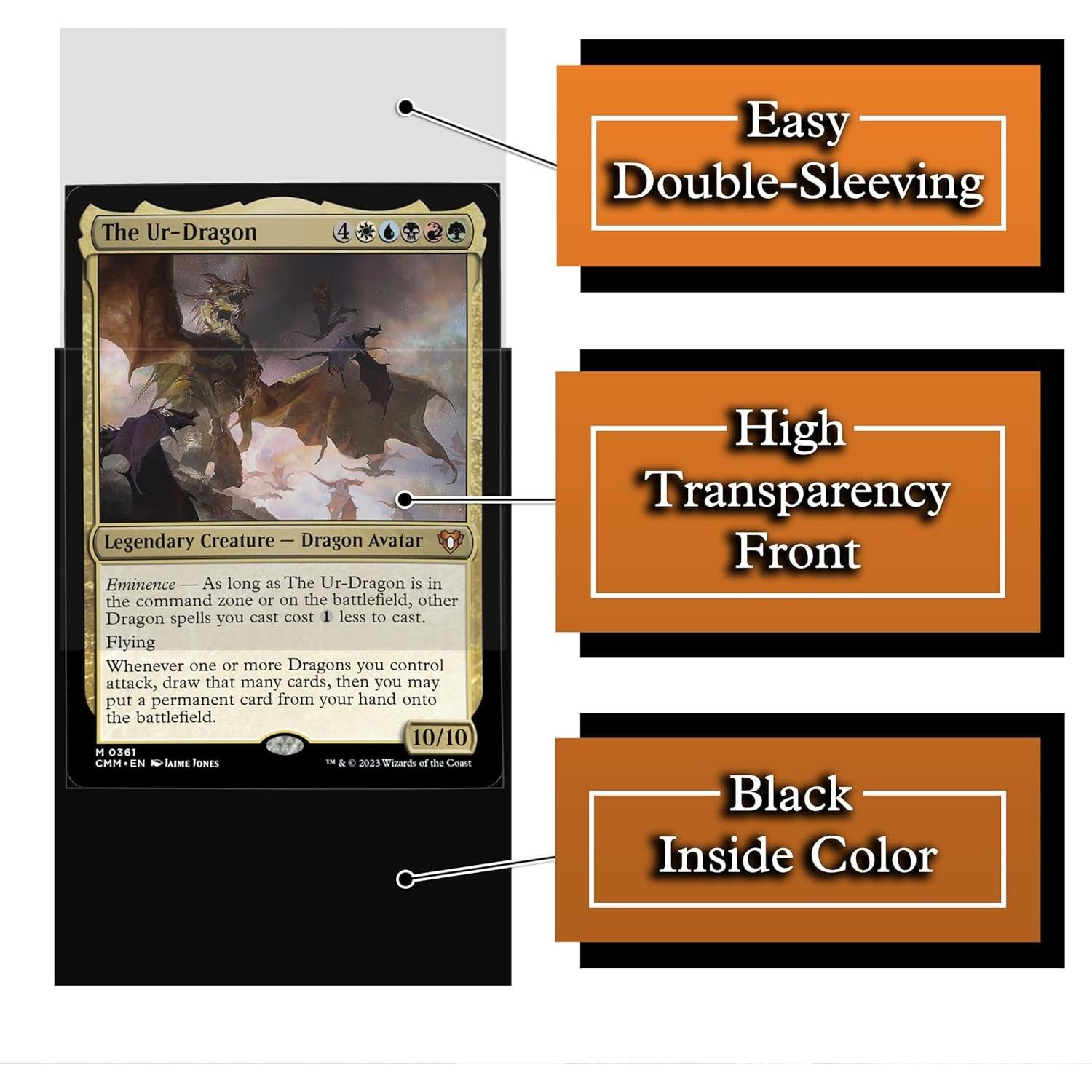 Mangas para Cartas Digital Sorcery Dragón de Bronce 102 Unidades