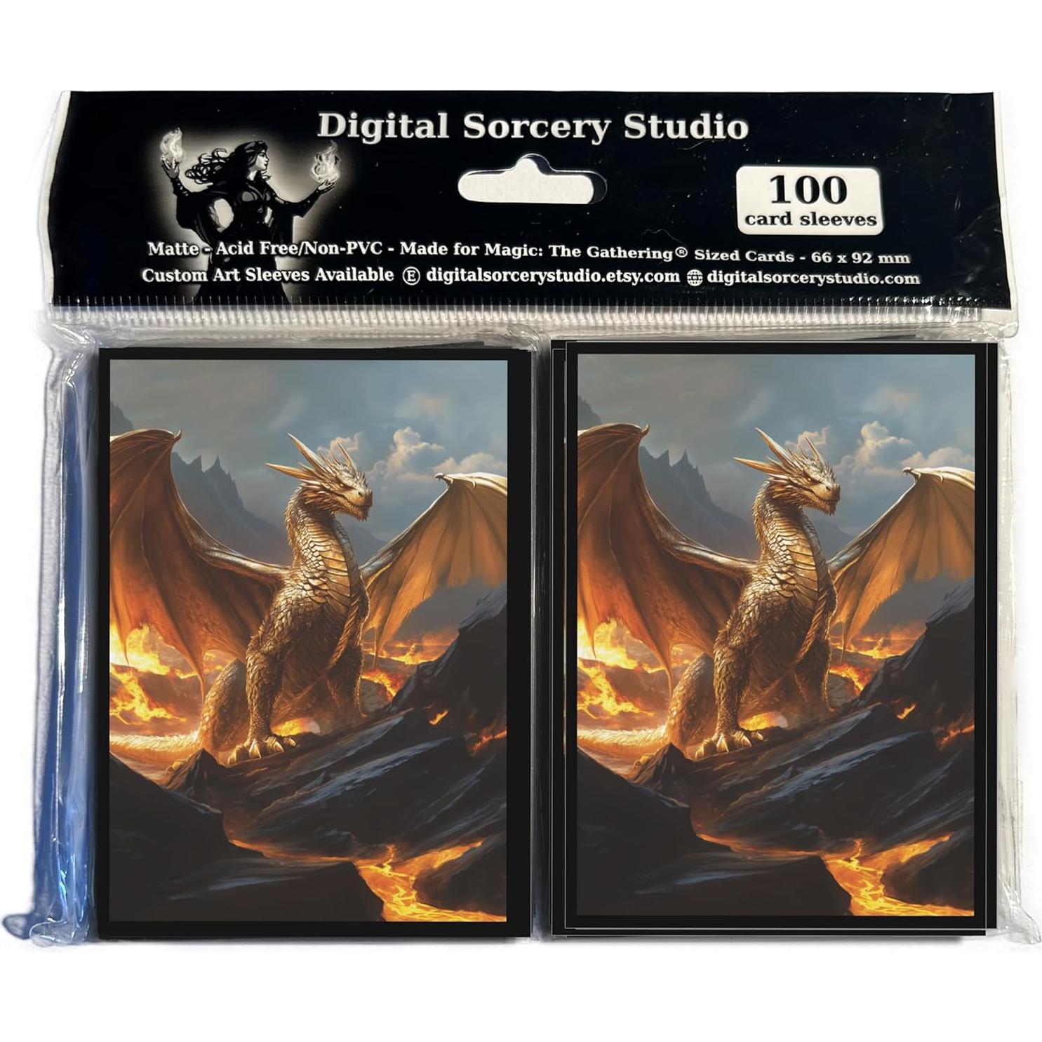 Mangas para Cartas Digital Sorcery Dragón de Bronce 102 Unidades