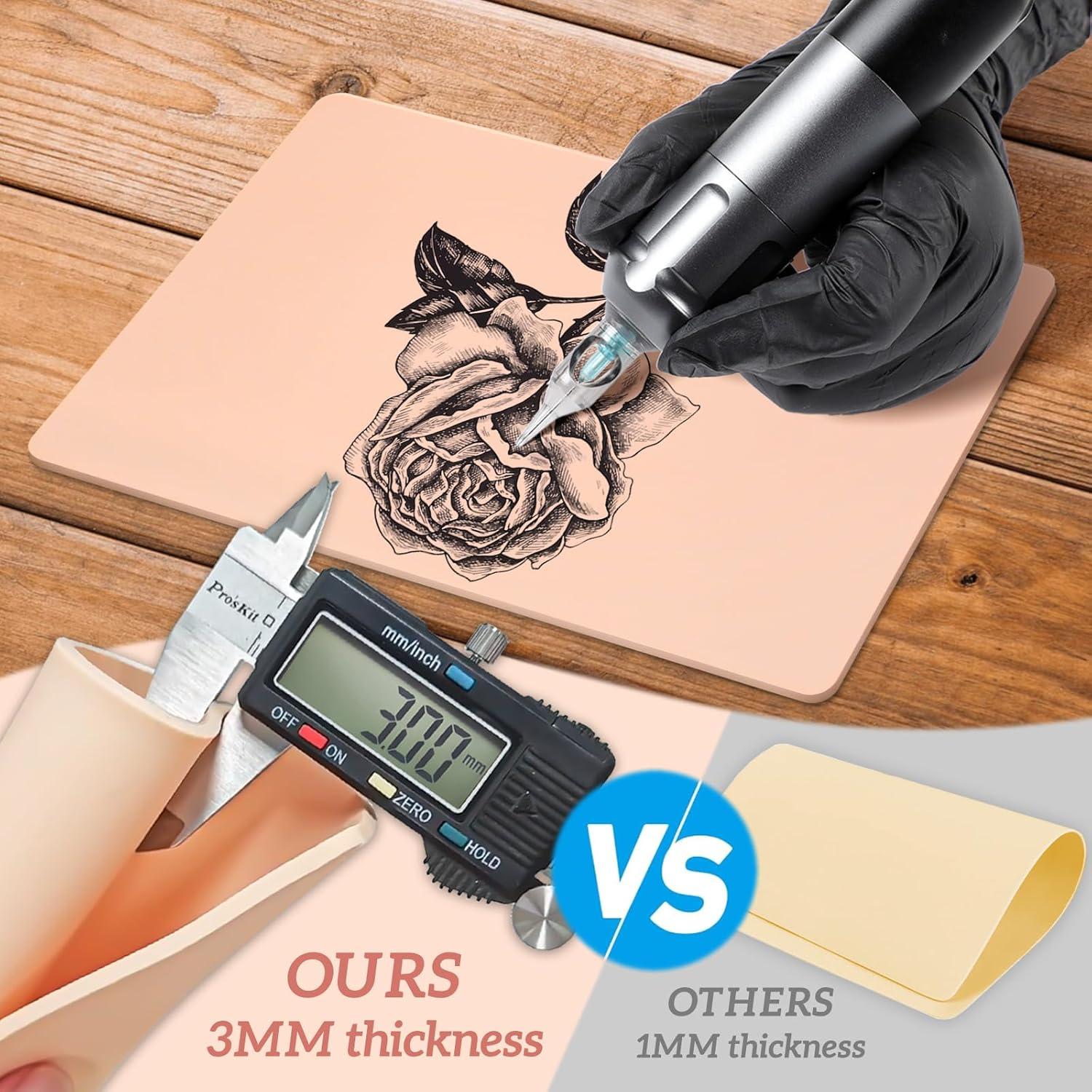 Piel Falsa de Tatuaje Sintética 3mm KTKAJW - 4 Piezas