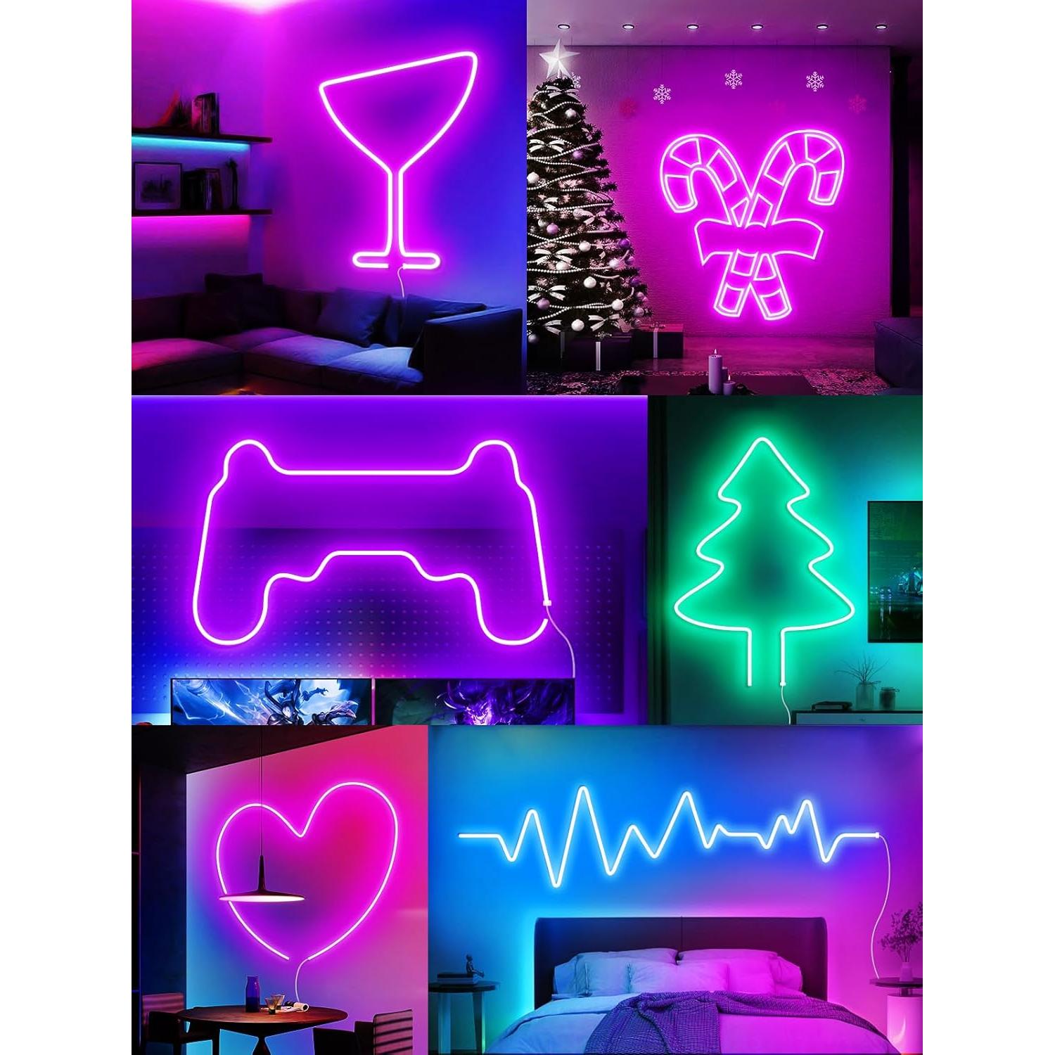 Luces de Cuerda LED Neón GIPOYENT 5m RGB Impermeables