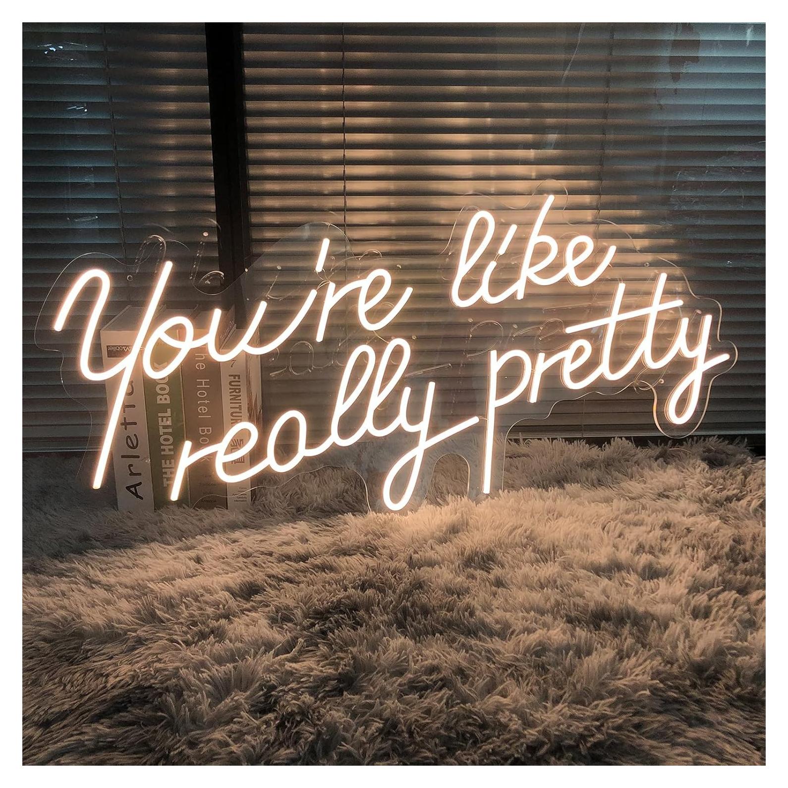 Letrero de neón LED Eres Bonita 45x21 cm Decoración