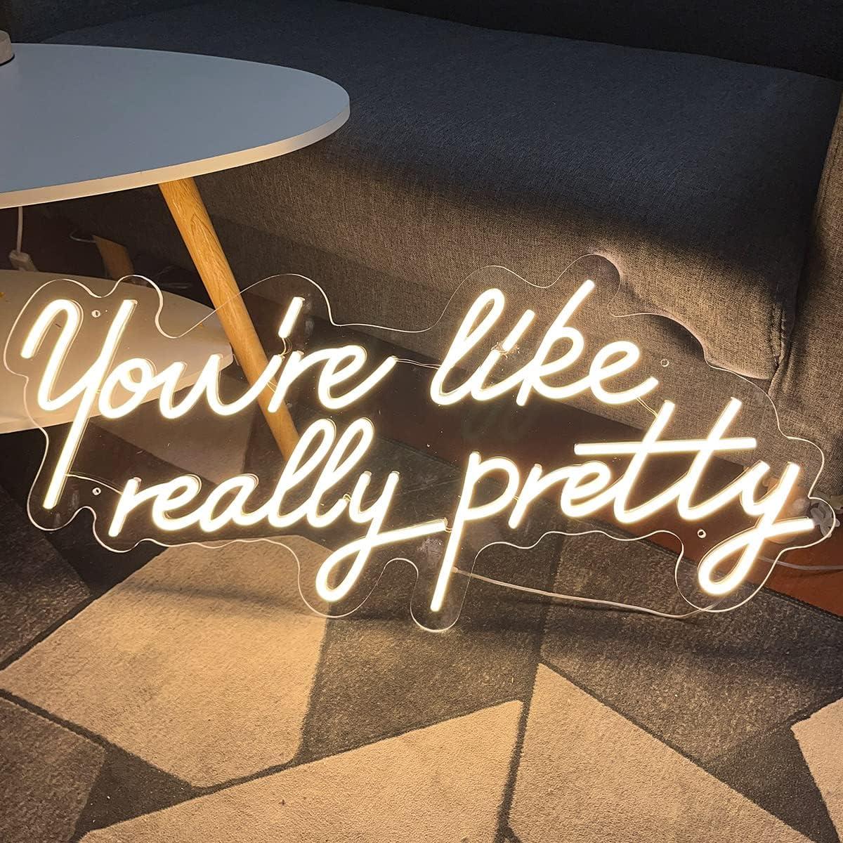 Letrero de neón LED Eres Bonita 45x21 cm Decoración