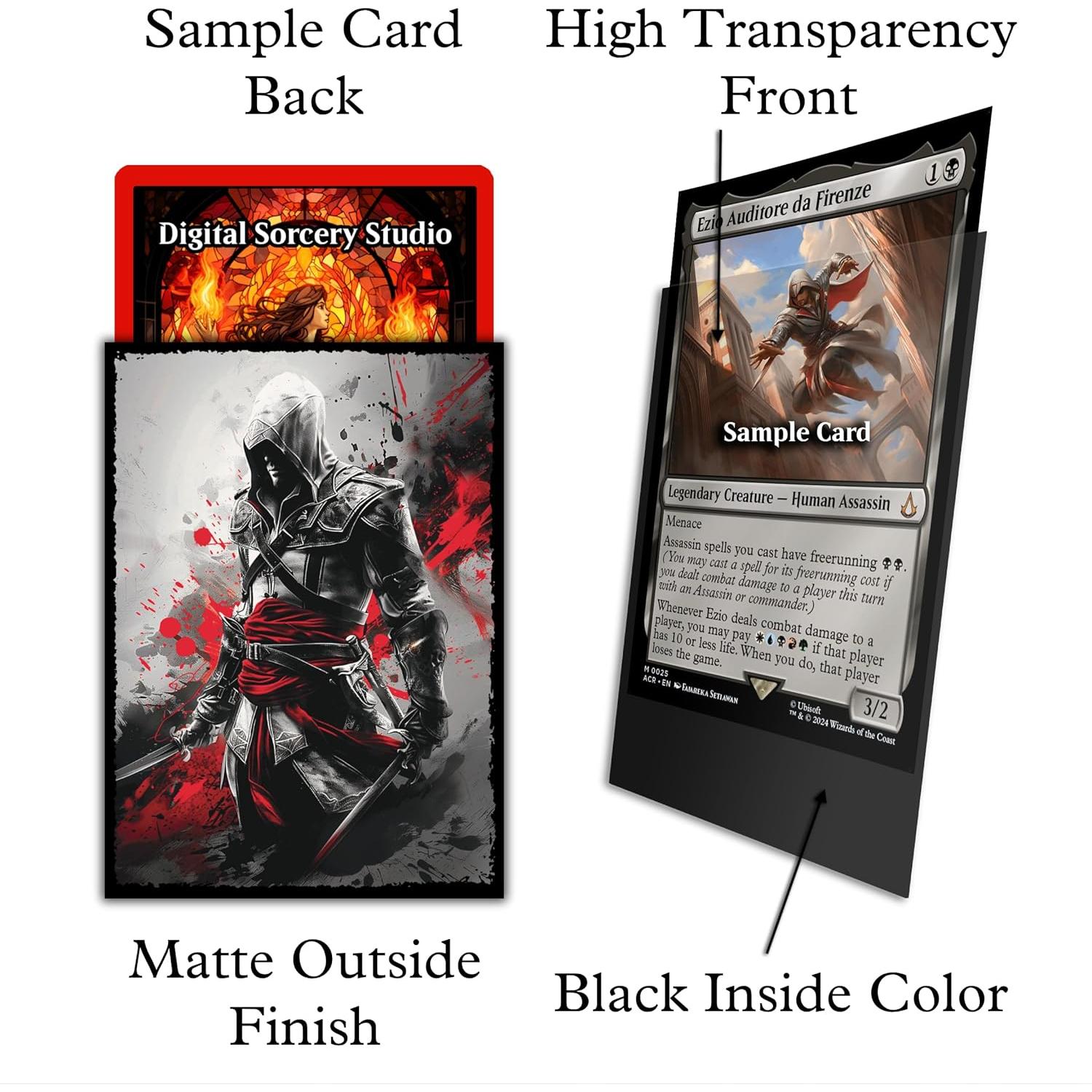 Fundas para Cartas MTG Digital Sorcery 100 Unidades Asesino