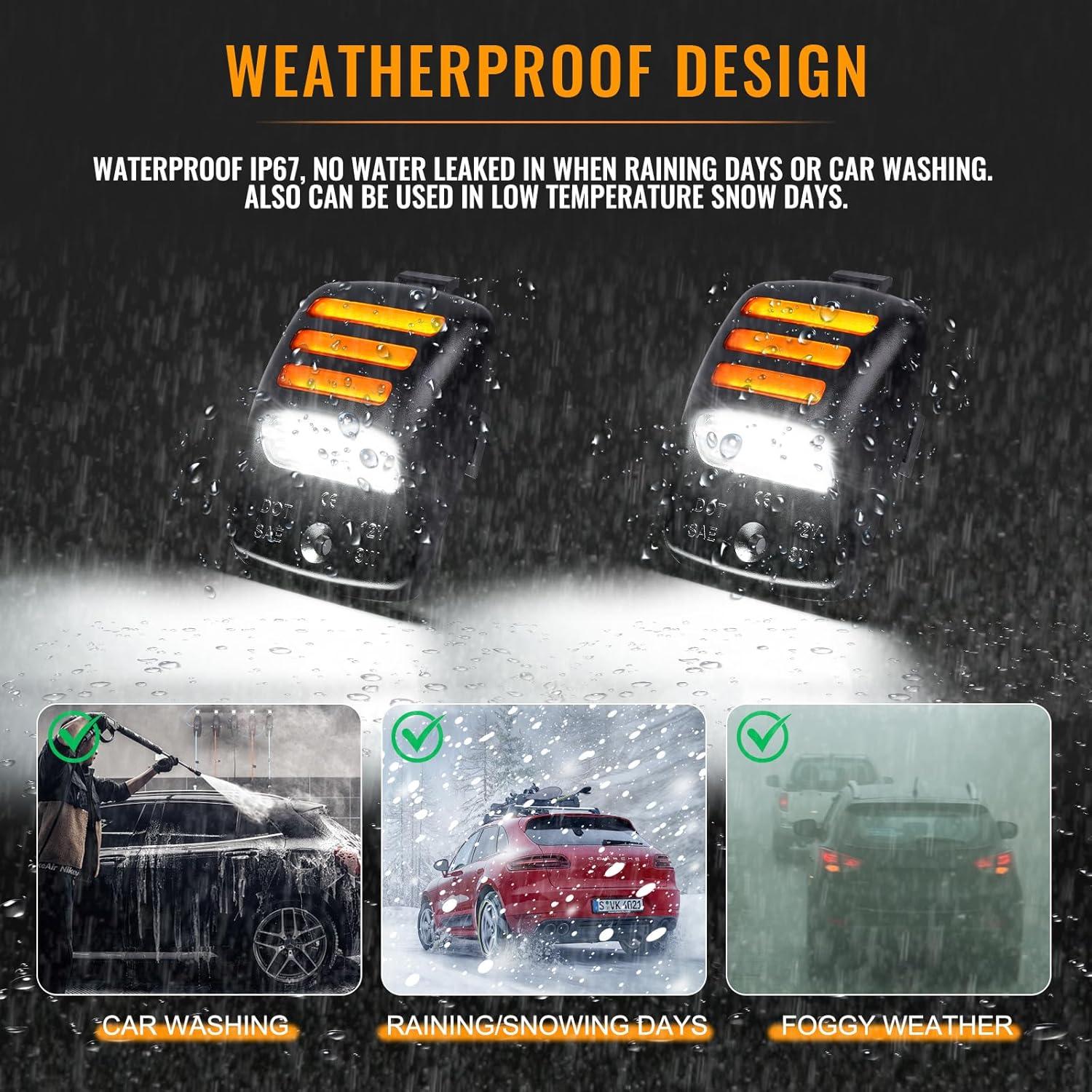 Gempro Luz de Placa de Licencia LED Ámbar para Toyota Tacoma y Tundra