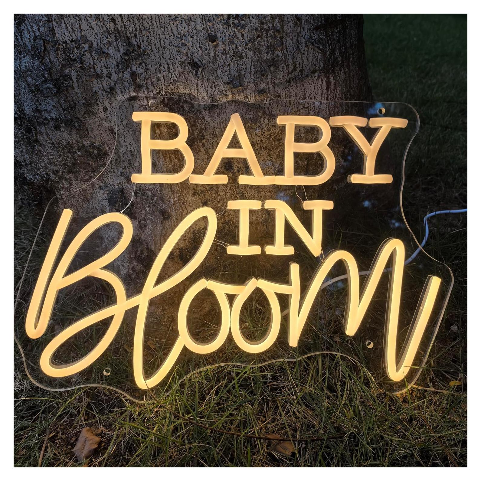 Letrero Neón Bebé en Flor GSHIXIN 40x27cm Decoración