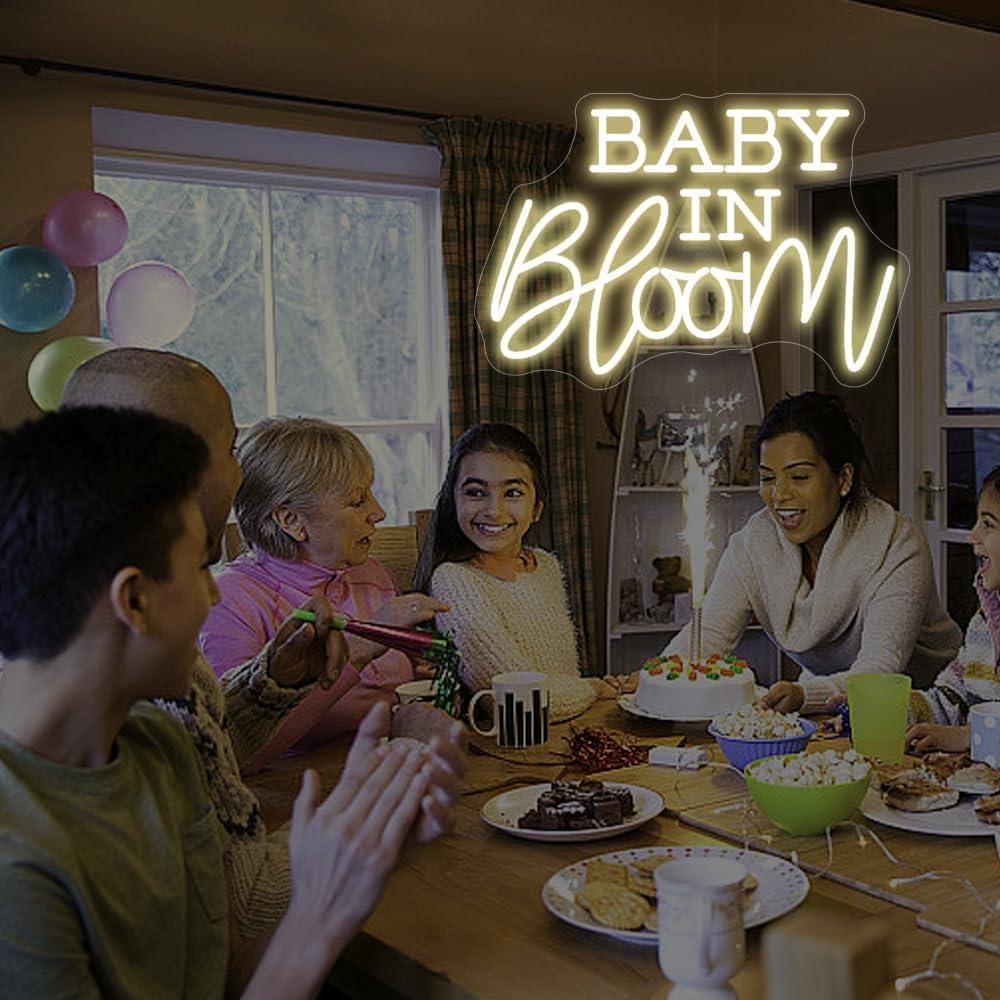 Letrero Neón Bebé en Flor GSHIXIN 40x27cm Decoración