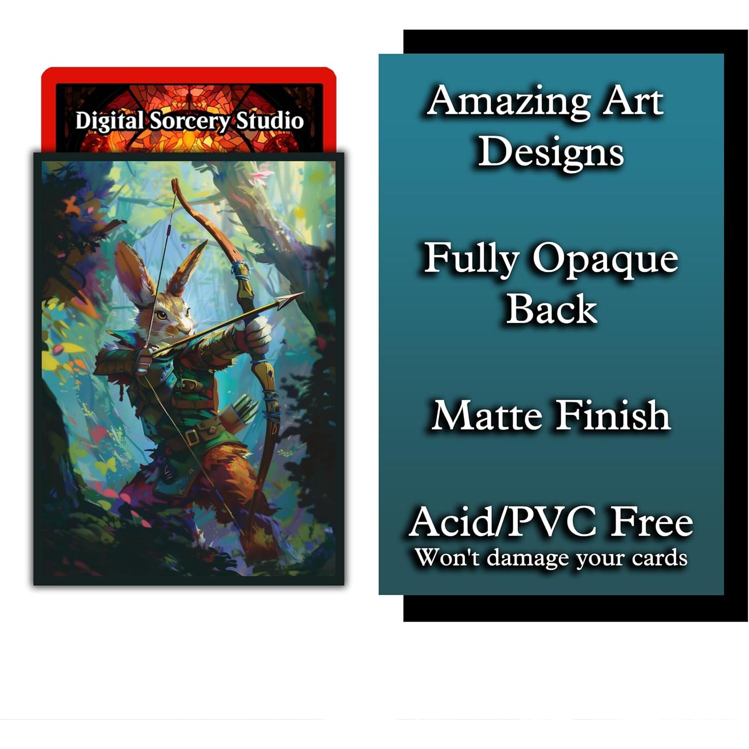 Mangas para Cartas Digital Sorcery Rabbit Archer 100 Unidades