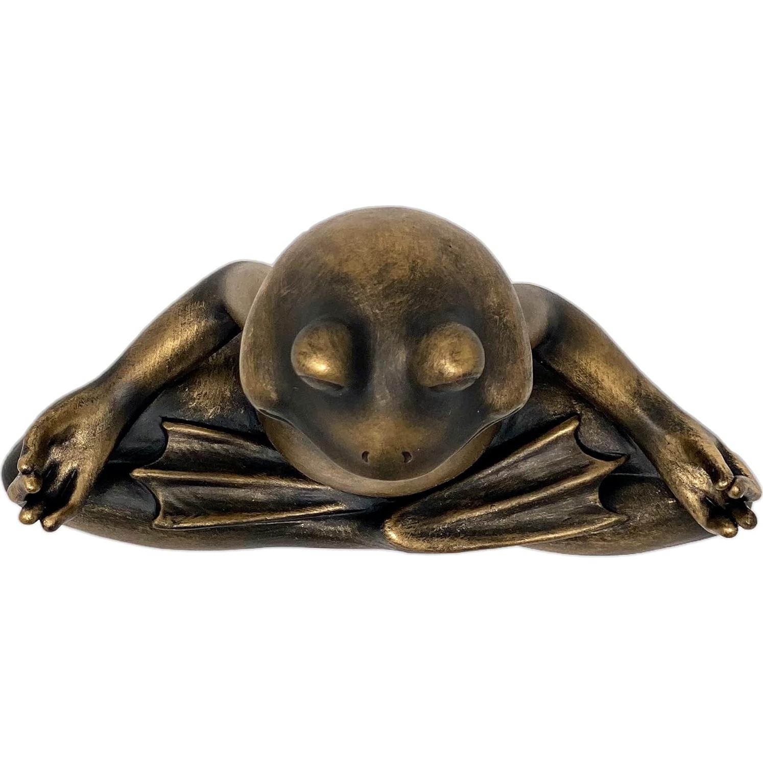 Estatua de Rana de Yoga de Resina Nature's Mark 17.8x7x15.2cm