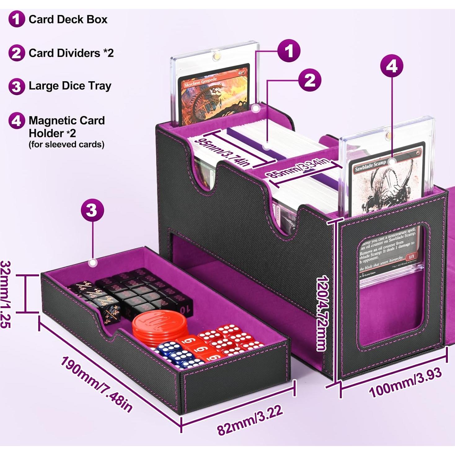 Caja de Barajas UAONO Doble con Expositores y Bandeja para Dados