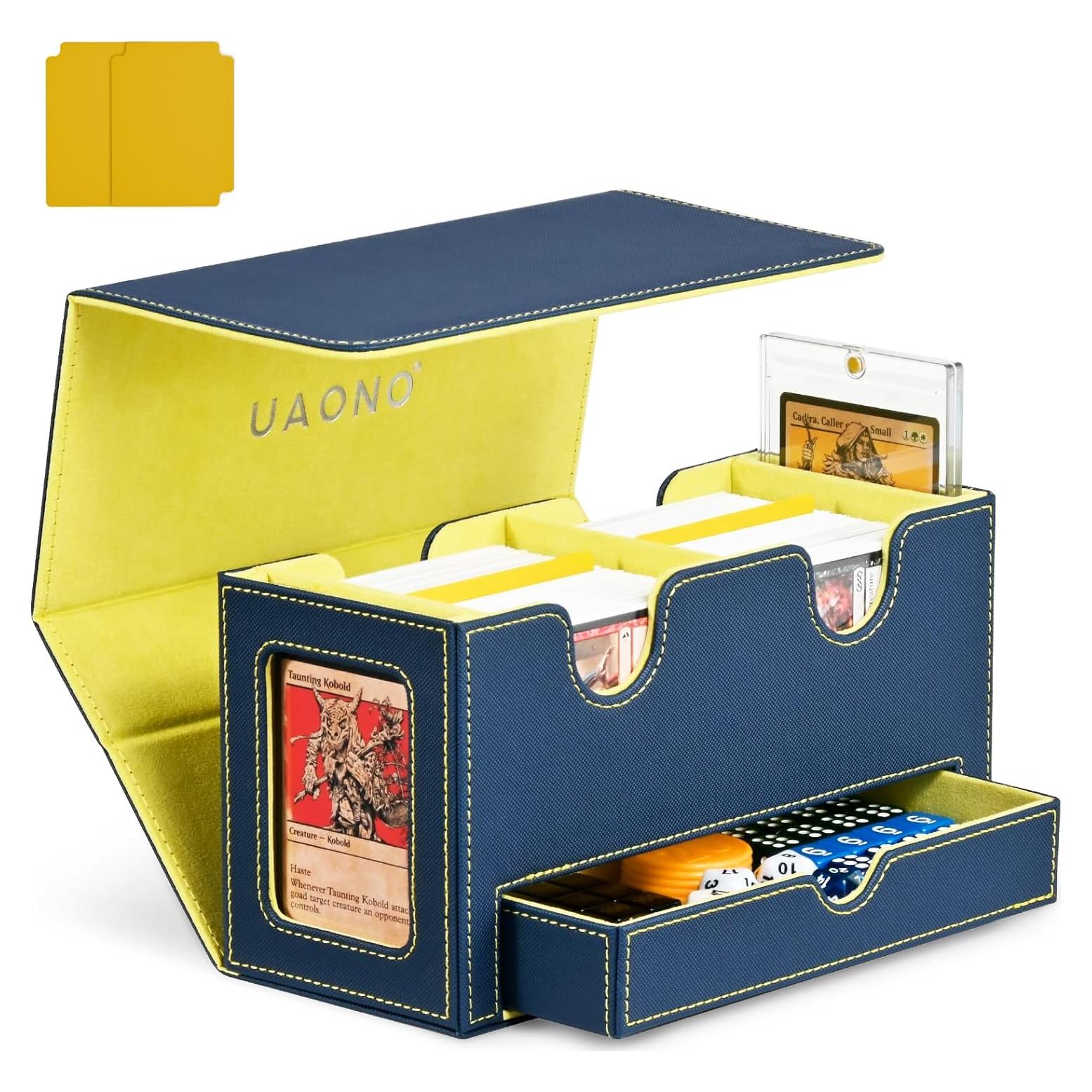 Caja de Barajas UAONO Doble para 280+ Cartas con Dados