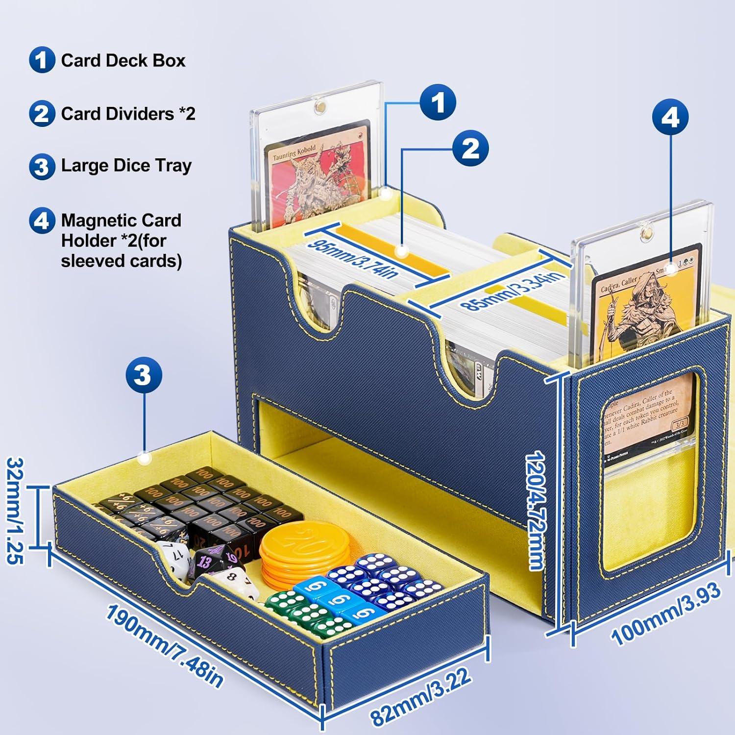 Caja de Barajas UAONO Doble para 280+ Cartas con Dados