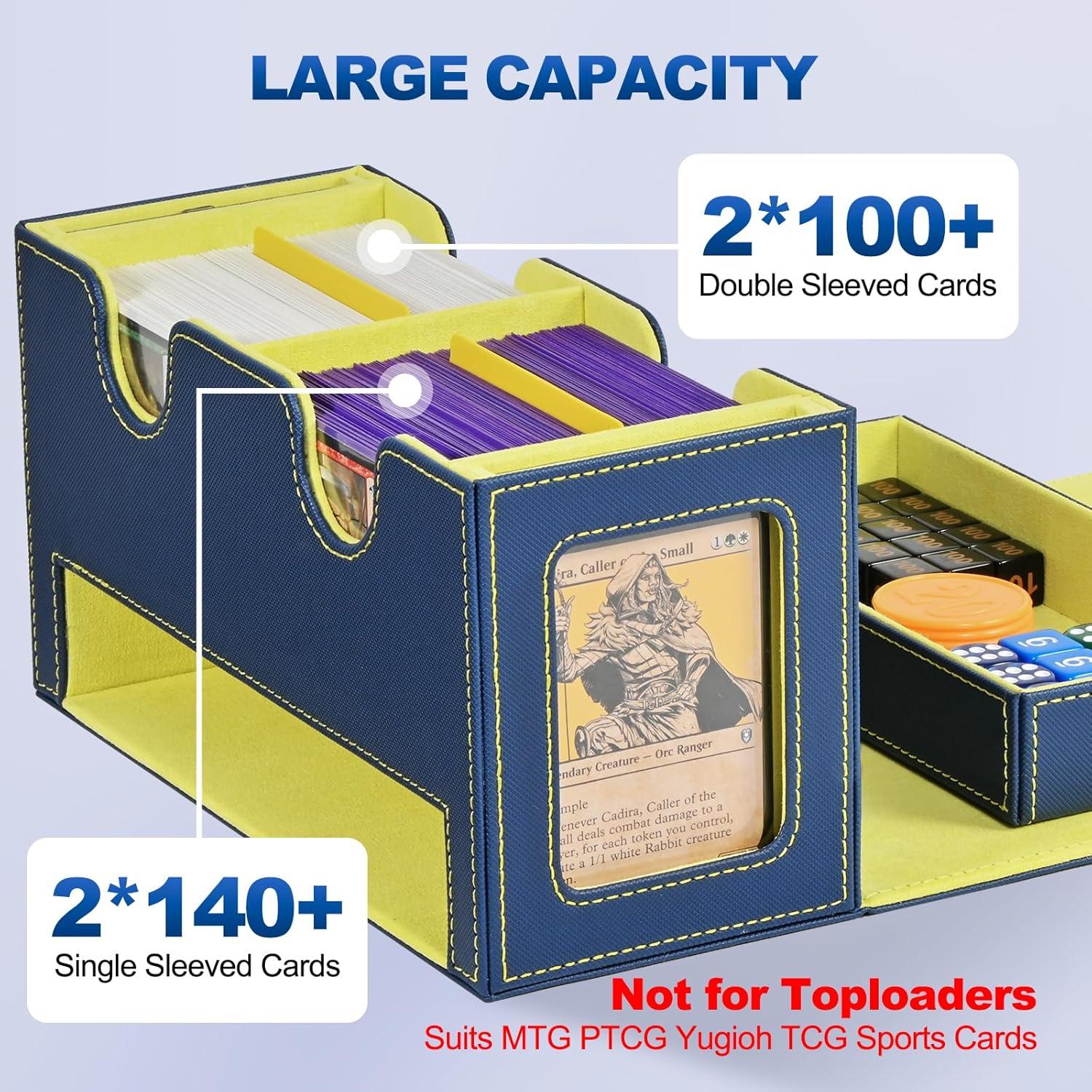 Caja de Barajas UAONO Doble para 280+ Cartas con Dados