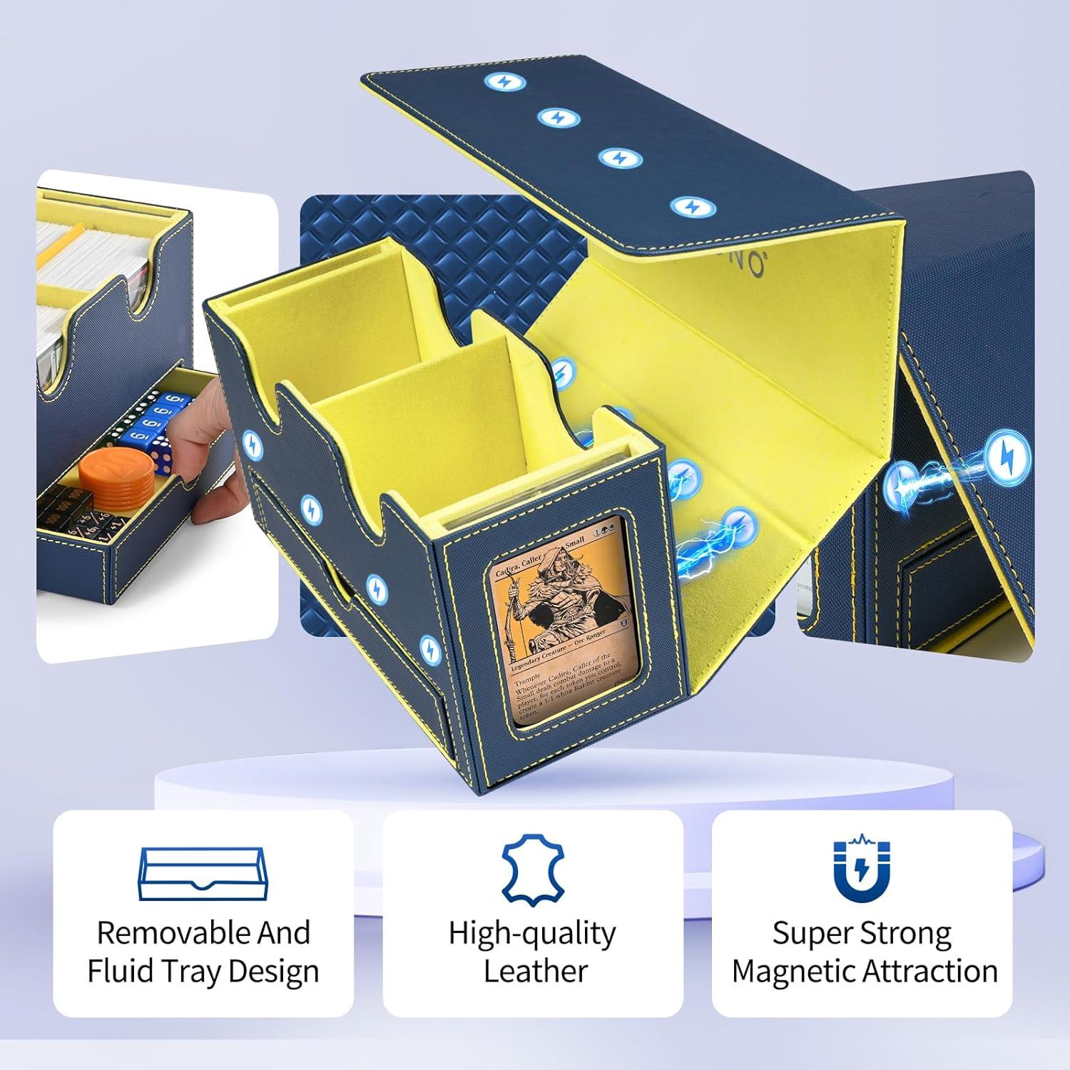 Caja de Barajas UAONO Doble para 280+ Cartas con Dados