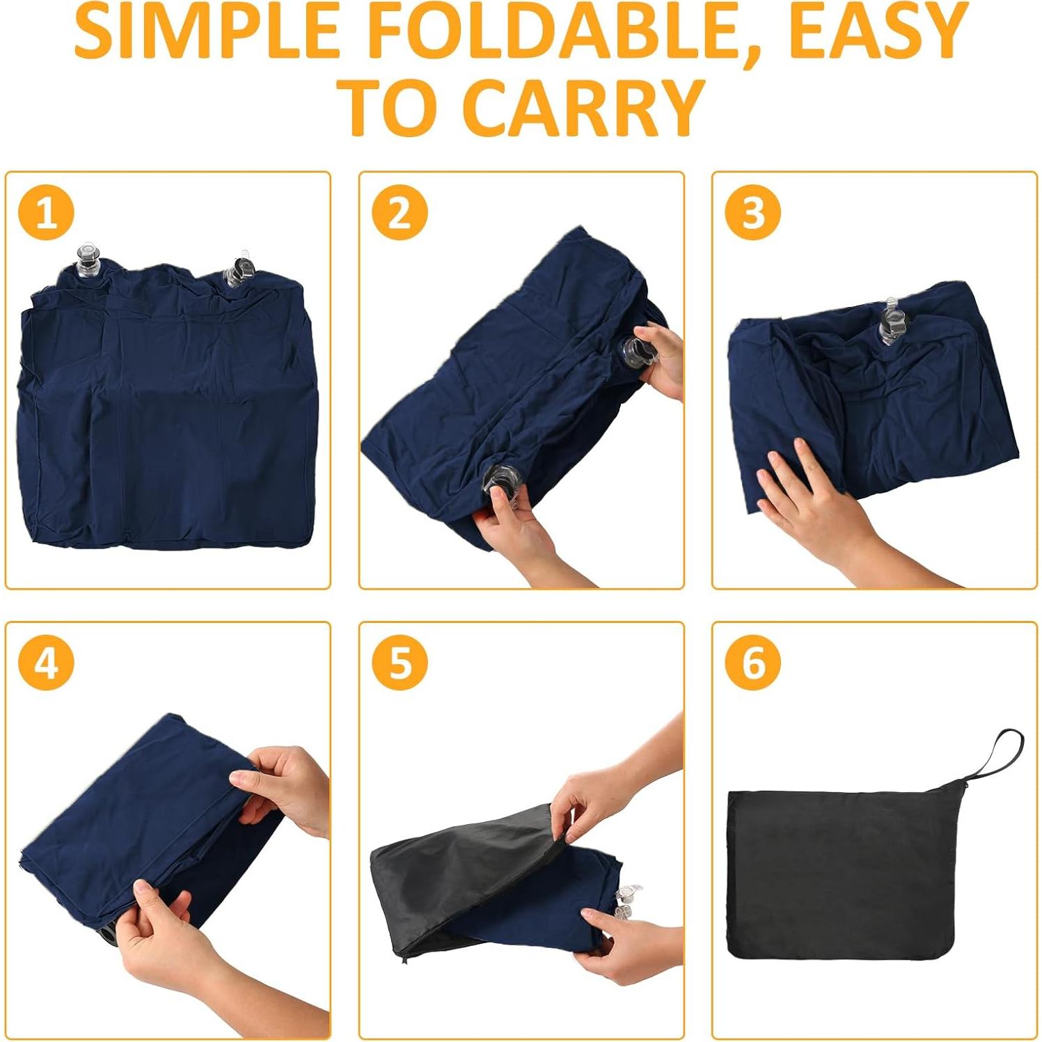 Cojín Inflable Reposapiés Eooqi Ajustable Azul 1 PCS