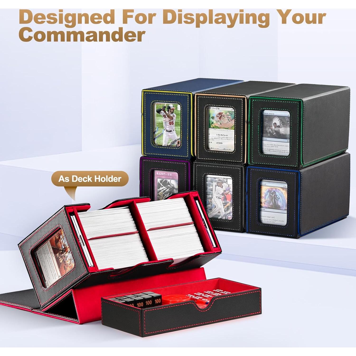 Caja de Deck UAONO para 280+ Cartas con Bandeja para Dados