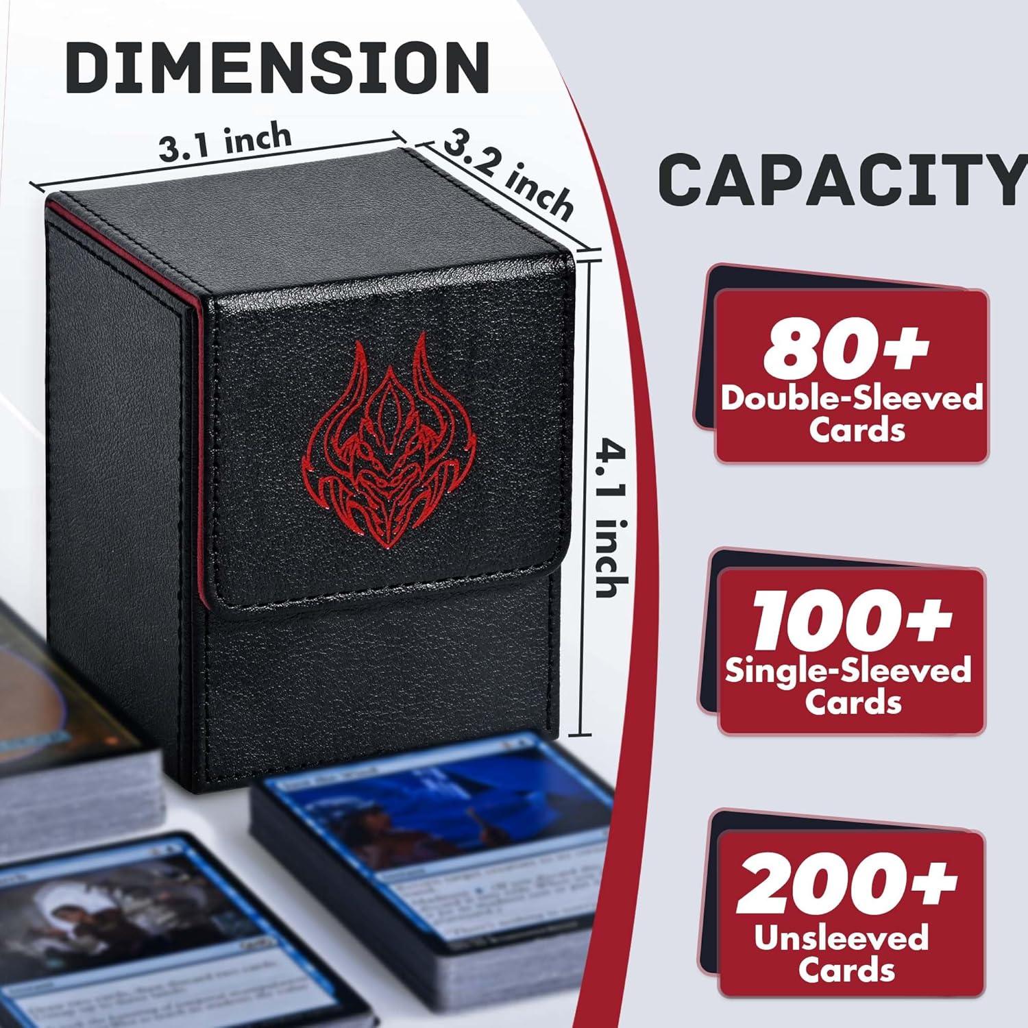 Estuche de Cartas ZLCA Negro y Rojo con Divisores