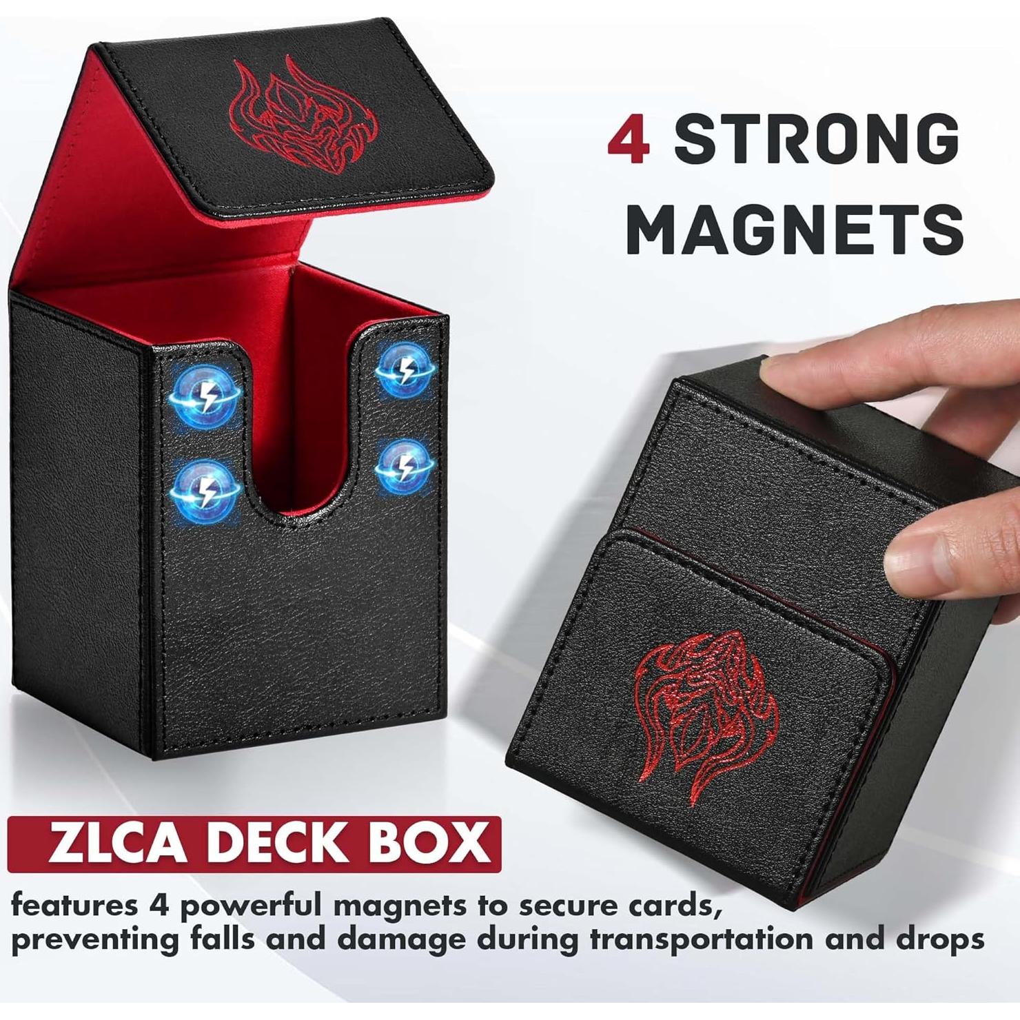 Estuche de Cartas ZLCA Negro y Rojo con Divisores