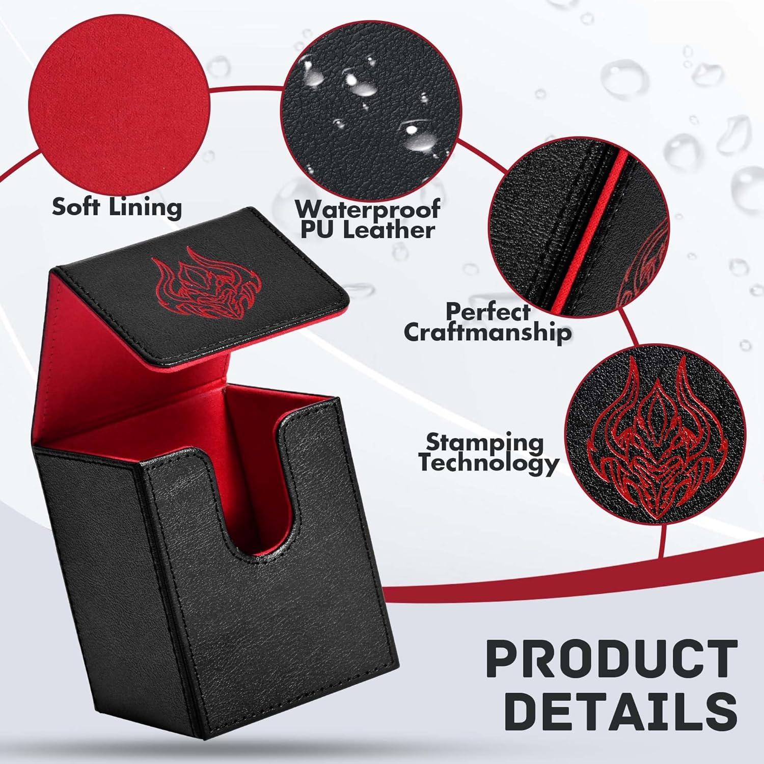 Estuche de Cartas ZLCA Negro y Rojo con Divisores