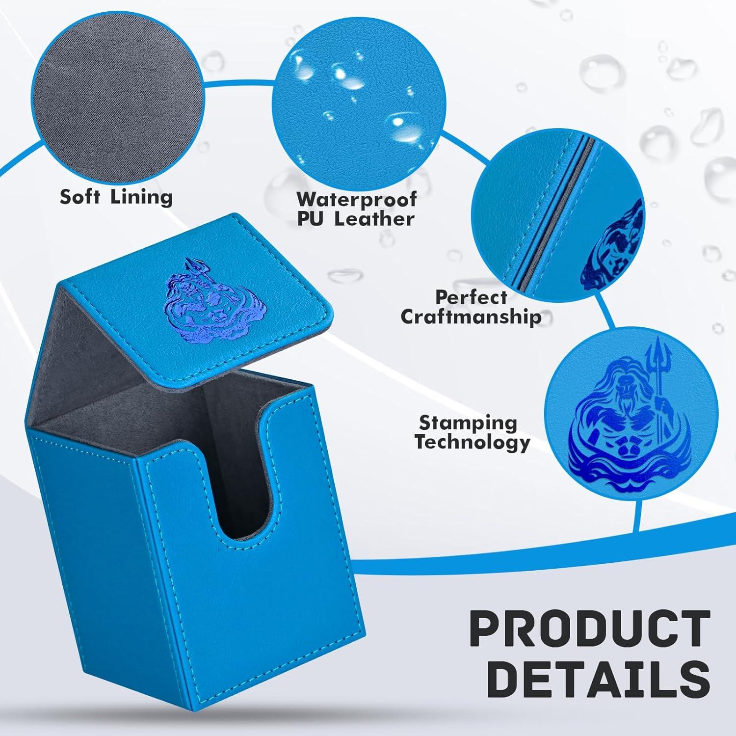 Caja de Barajas ZLCA para 100 Cartas con Divisores Azul