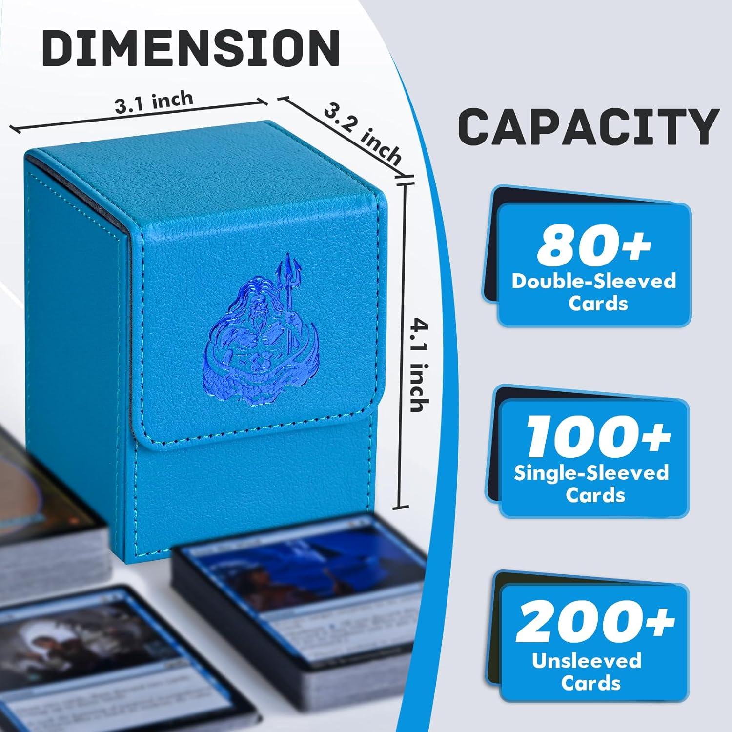Caja de Barajas ZLCA para 100 Cartas con Divisores Azul