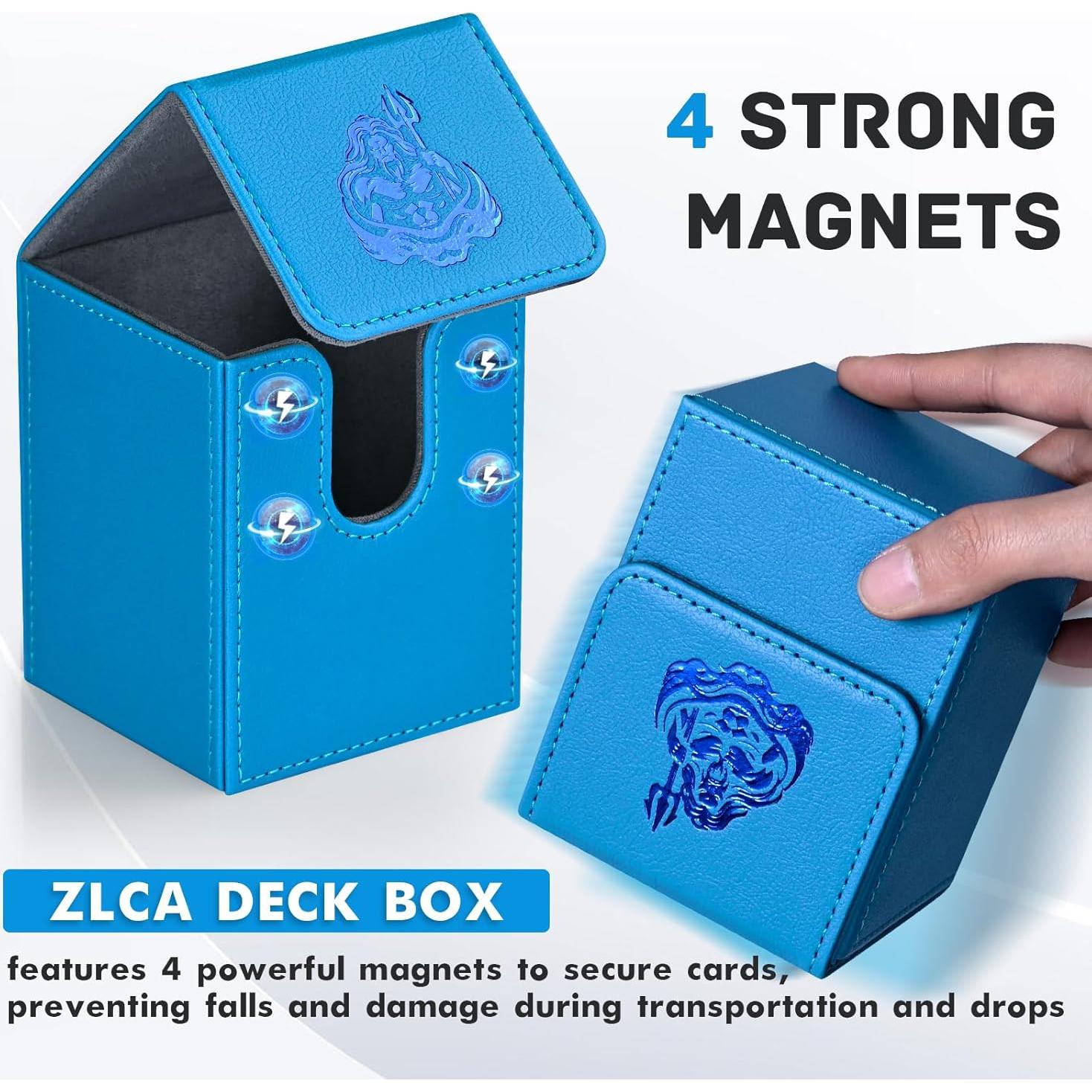 Caja de Barajas ZLCA para 100 Cartas con Divisores Azul