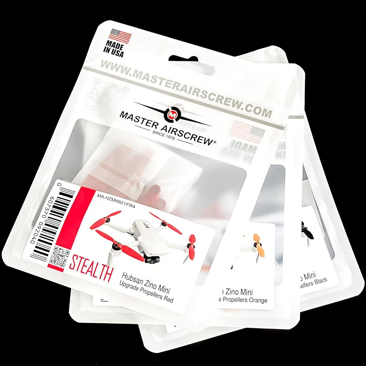 Hélices Master Airscrew Stealth para Hubsan Zino Mini Pro - Negro