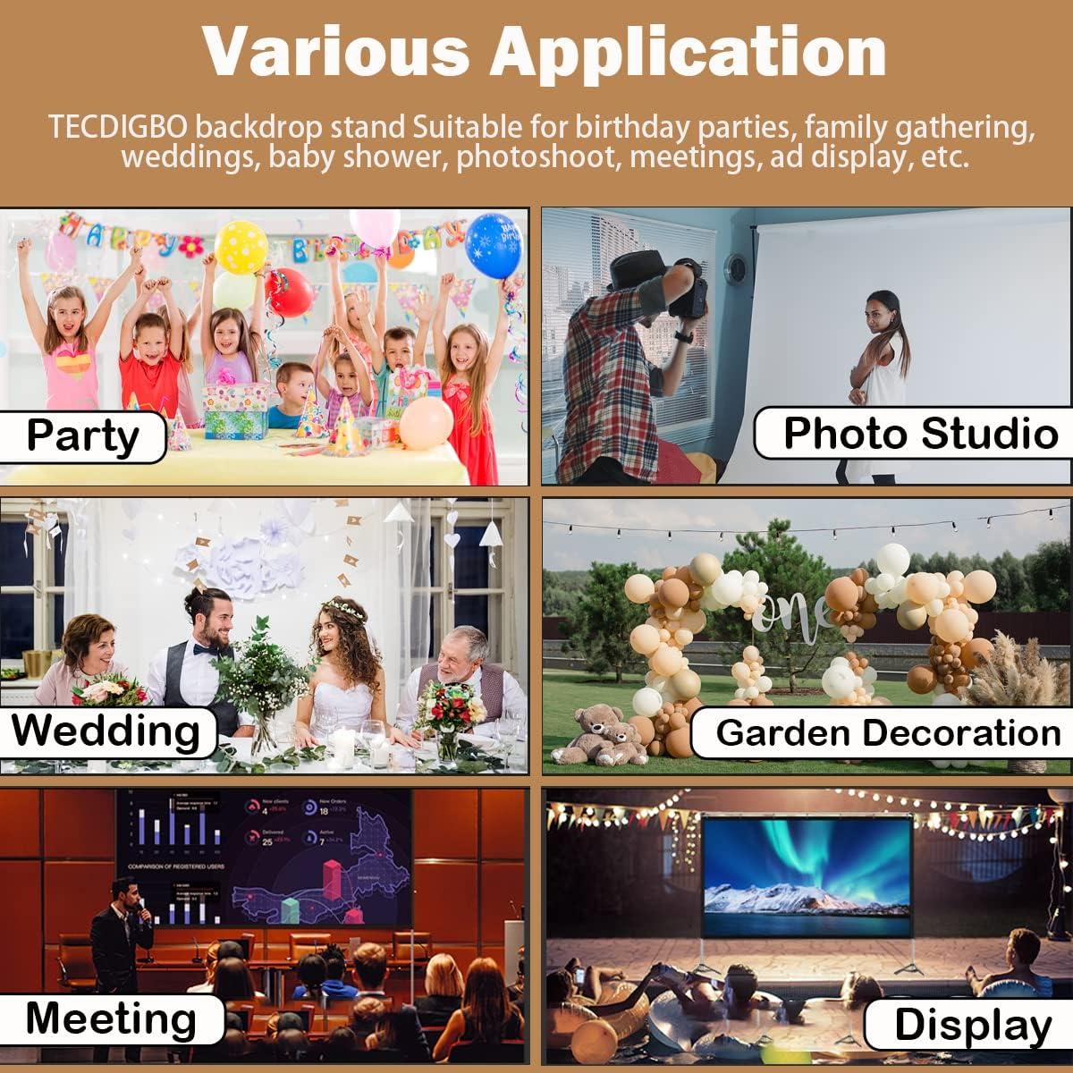 Kit Soporte Fondo Fotográfico Tecdigbo 2x3m Ajustable