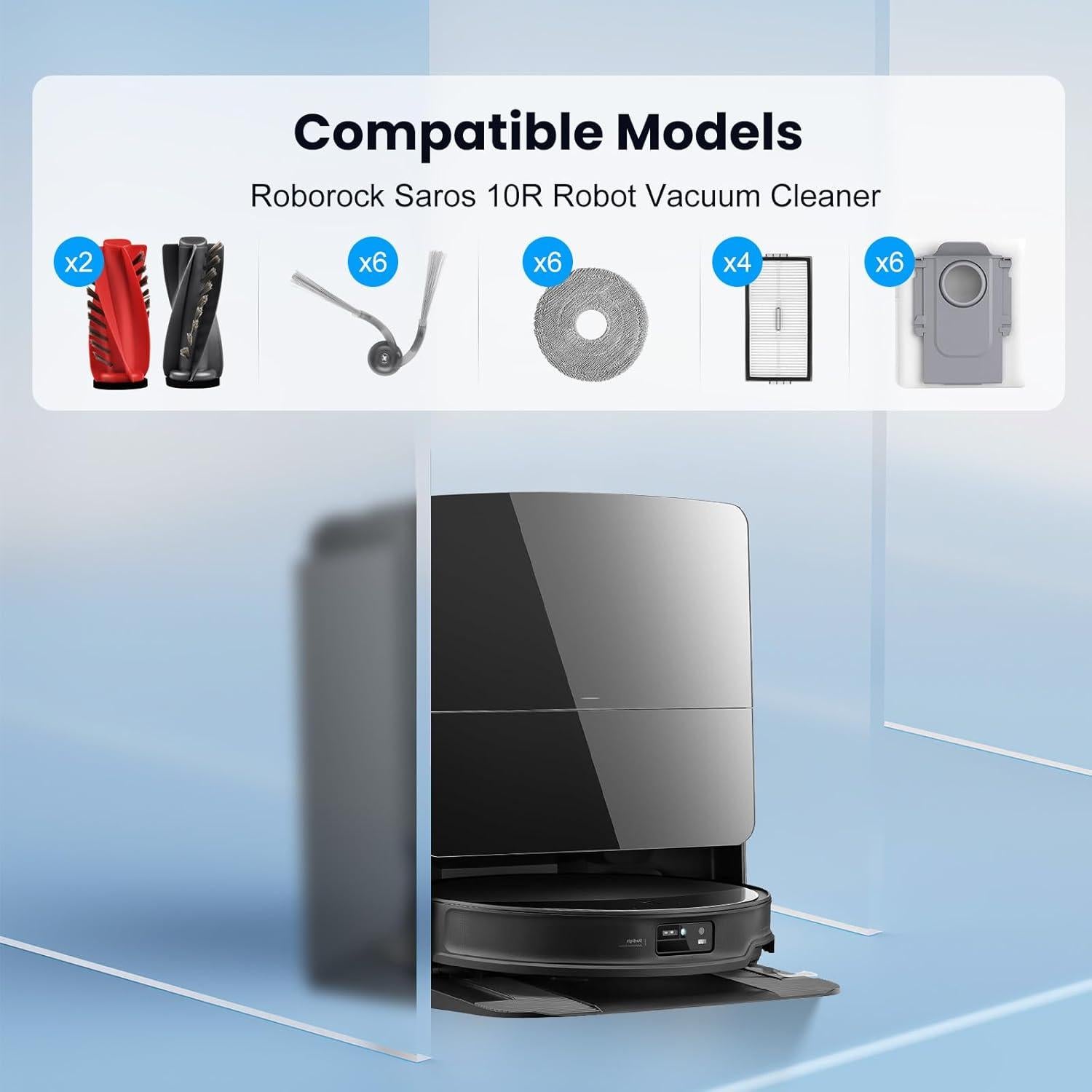 28 Accesorios de Reemplazo AnDongo para Aspiradora Roborock Saros 10R