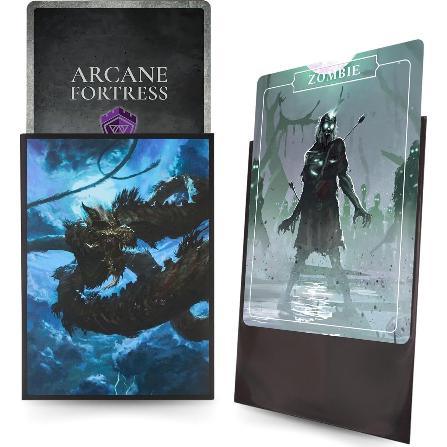 Mangas para cartas MTG Arcane Fortress 100 unidades mate