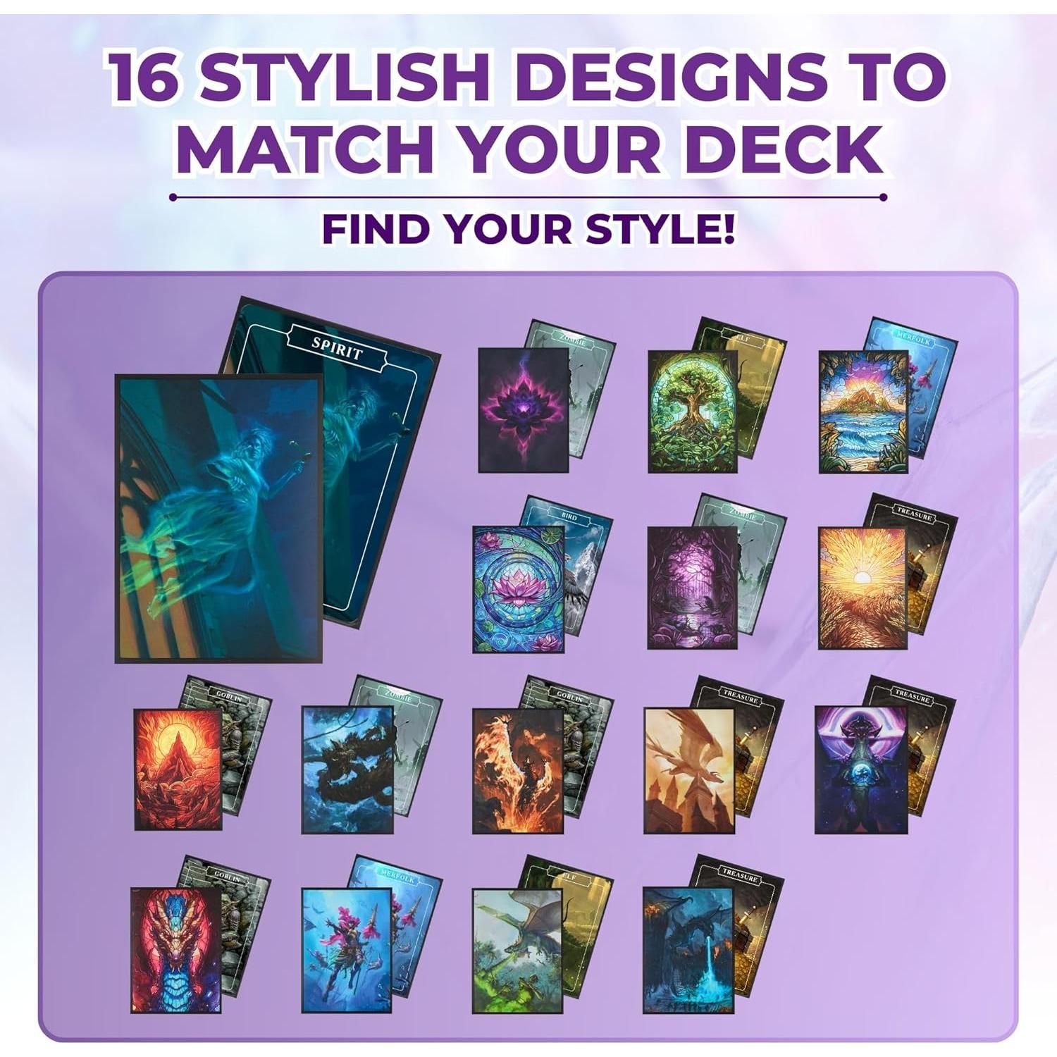 Mangas para cartas MTG Arcane Fortress 100 unidades mate