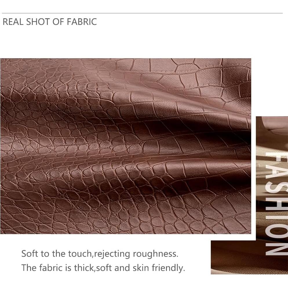 Cuero de Vaca Real 1.4-1.6 mm con Estampado de Caimán 25.4x25.4 cm