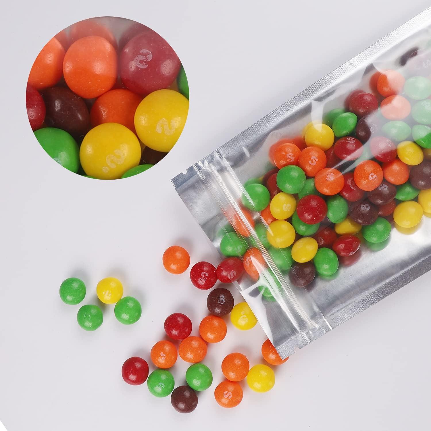 Paquete de 100 Bolsas Mylar Reutilizables 7.5 x 10 cm Azul