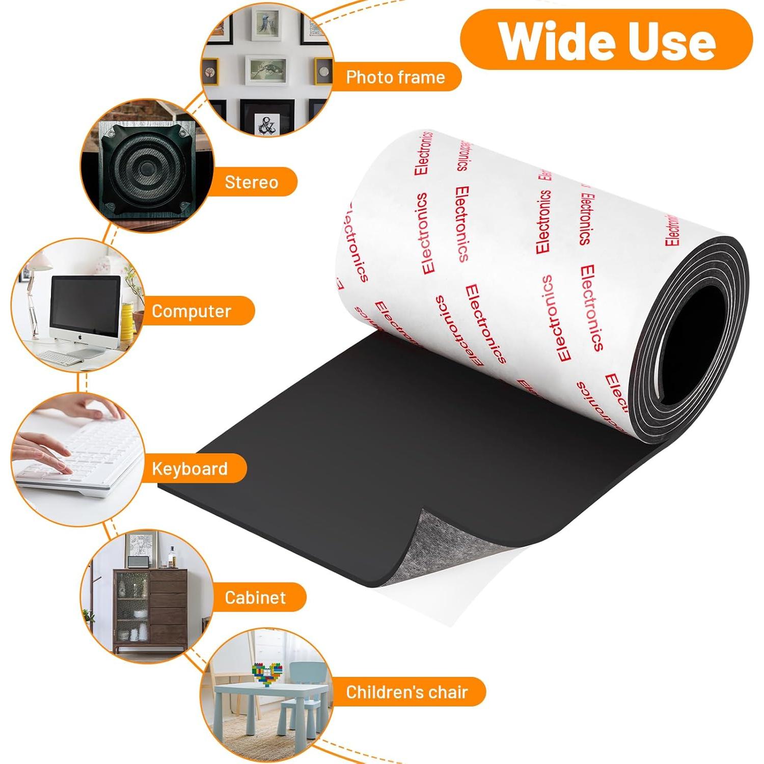 Almohadillas antideslizantes FURNIMATE 4x40 cm negras autoadhesivas