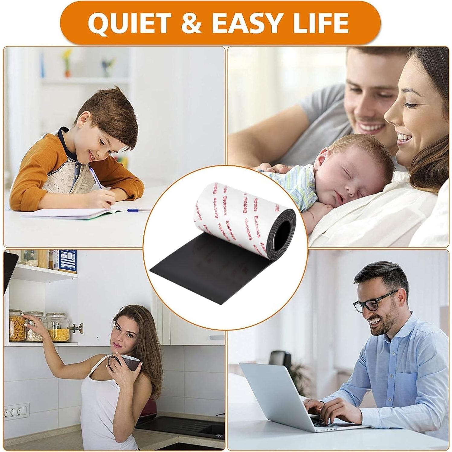 Almohadillas antideslizantes FURNIMATE 4x40 cm negras autoadhesivas