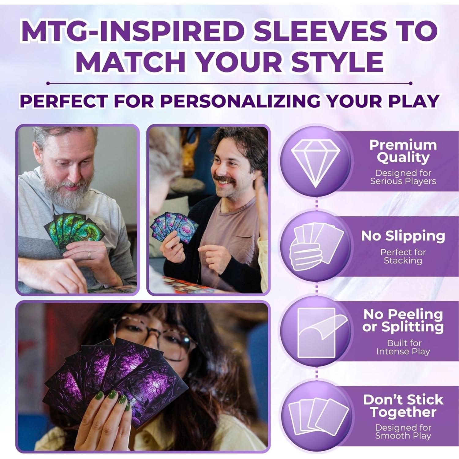 Mangas para cartas MTG Arcane Fortress 100 unidades mate