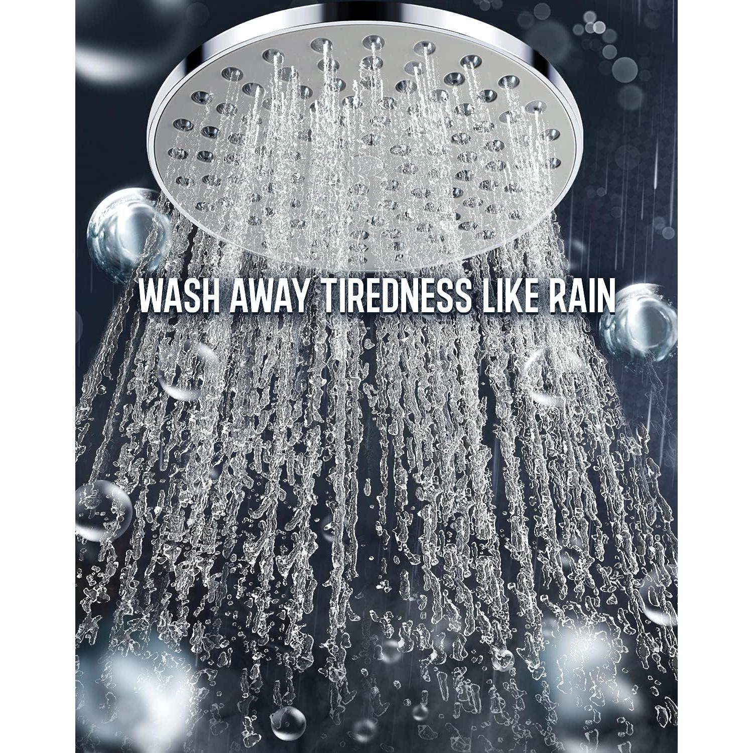 Cabezal de Ducha de Lluvia DSCD 20.32 cm y Ducha de Mano 10.16 cm