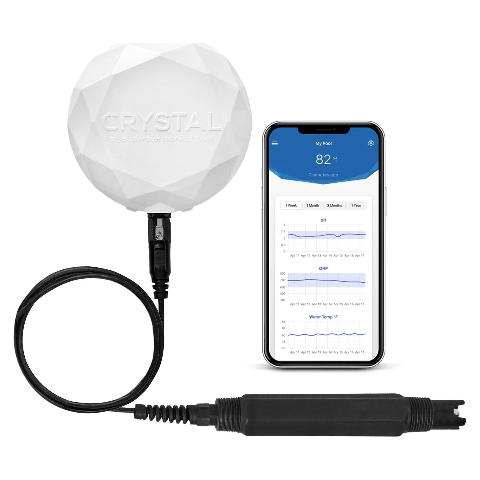 Monitor de Agua Inteligente Crystal para Piscinas y Jacuzzis