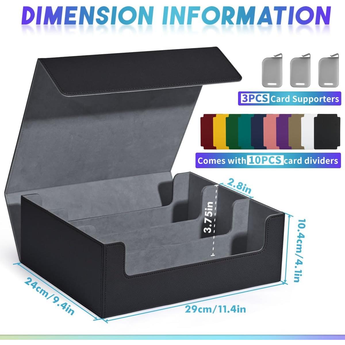 Caja de Almacenamiento de Cartas UAONO 1800+ Negro