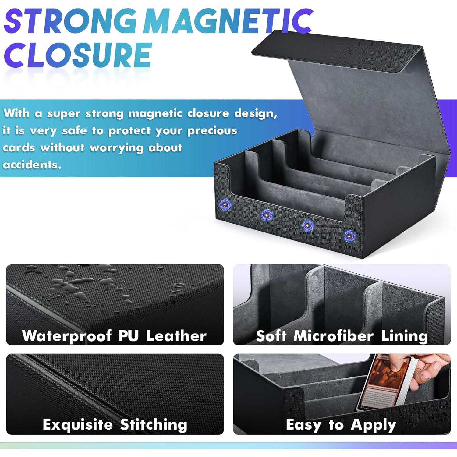 Caja de Almacenamiento de Cartas UAONO 1800+ Negro