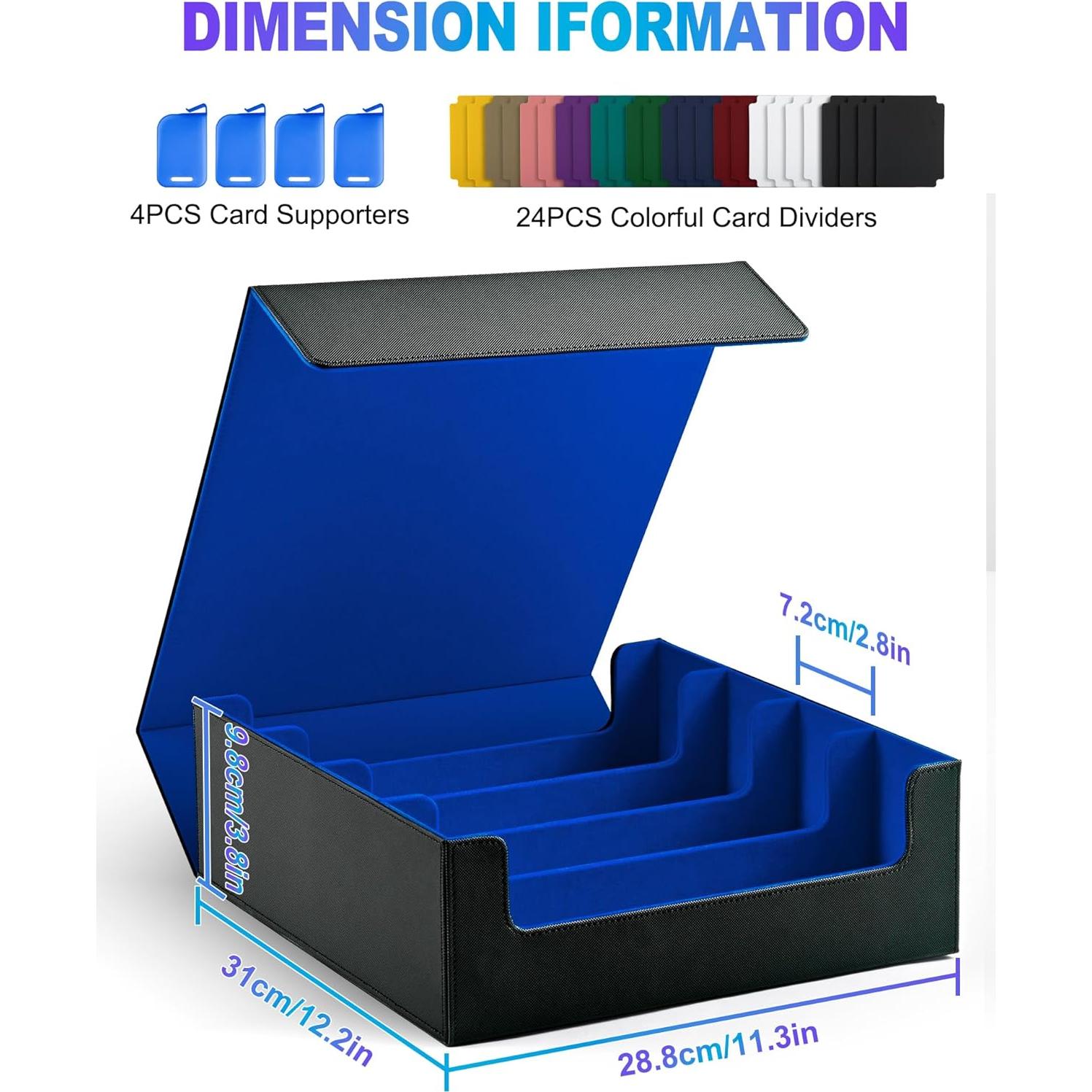 Caja de Almacenamiento de Cartas UAONO 2400+ Divisores Coloridos