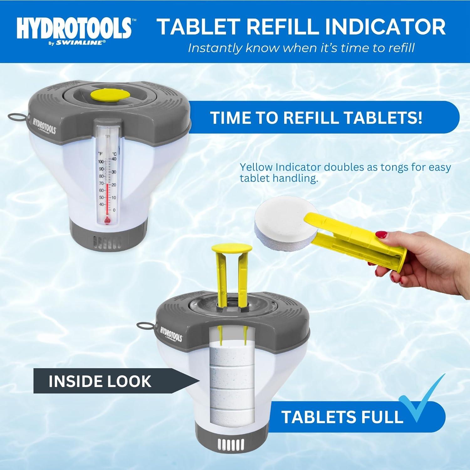 Dispensador de Cloro Inteligente Swimline Hydrotools con Termómetro