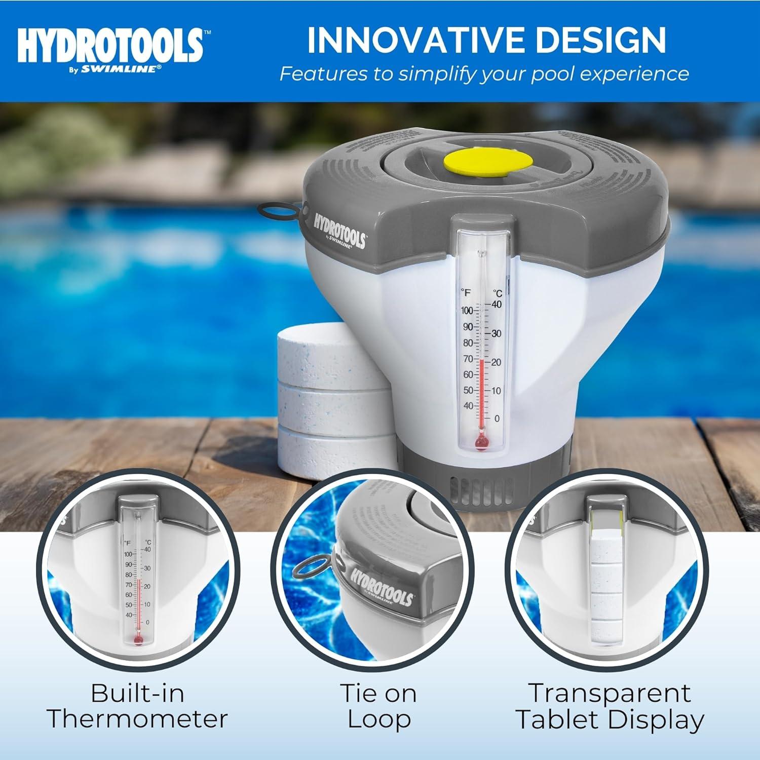 Dispensador de Cloro Inteligente Swimline Hydrotools con Termómetro