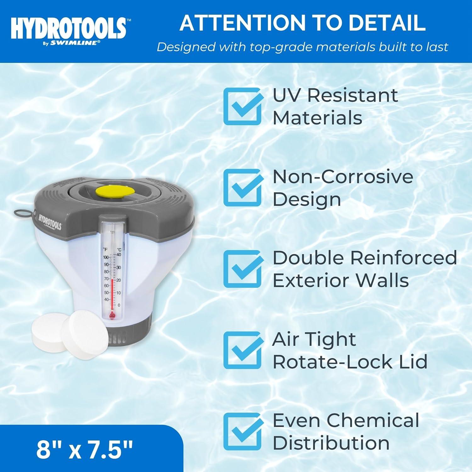 Dispensador de Cloro Inteligente Swimline Hydrotools con Termómetro