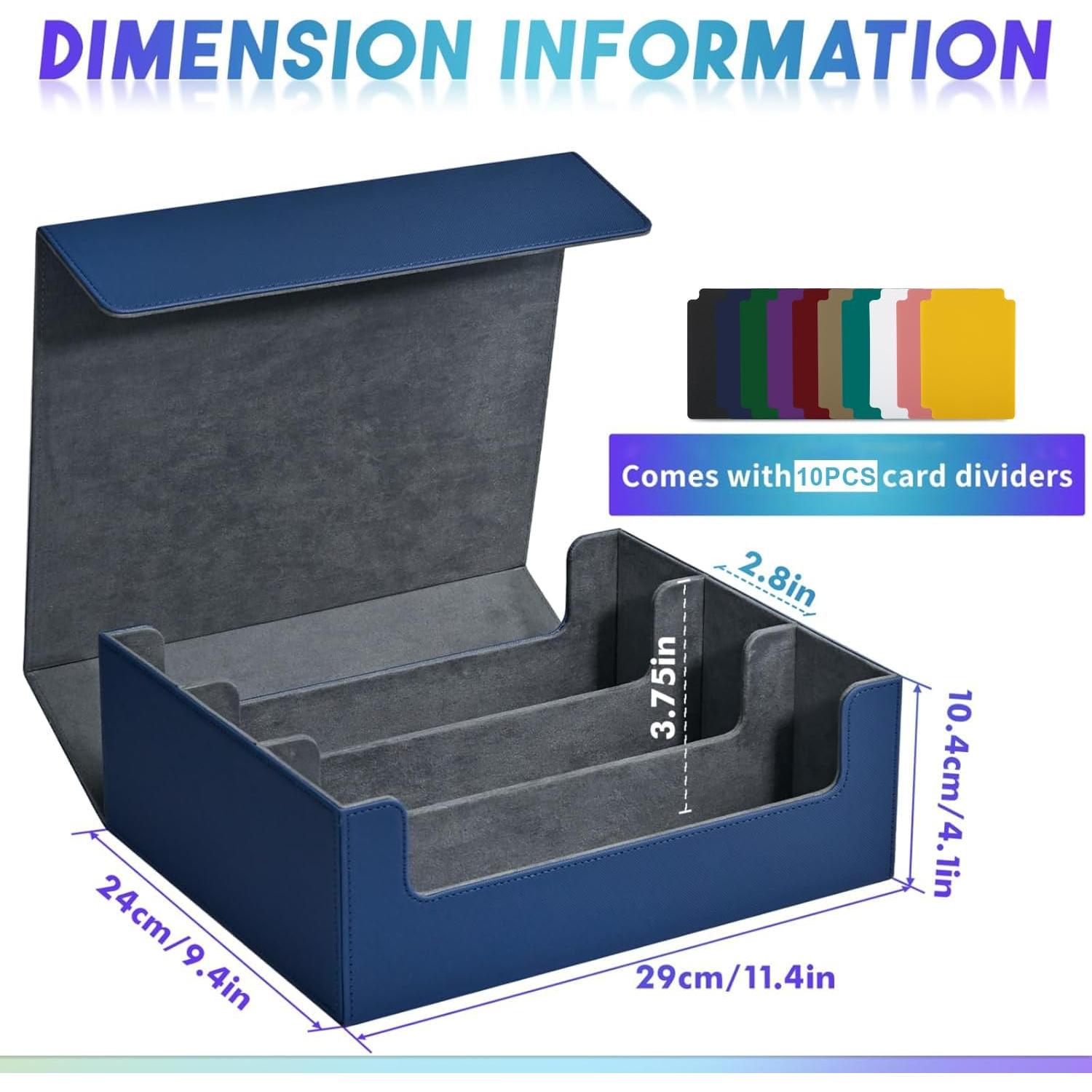 Caja de Almacenamiento de Cartas UAONO Azul 1800+ Cartas