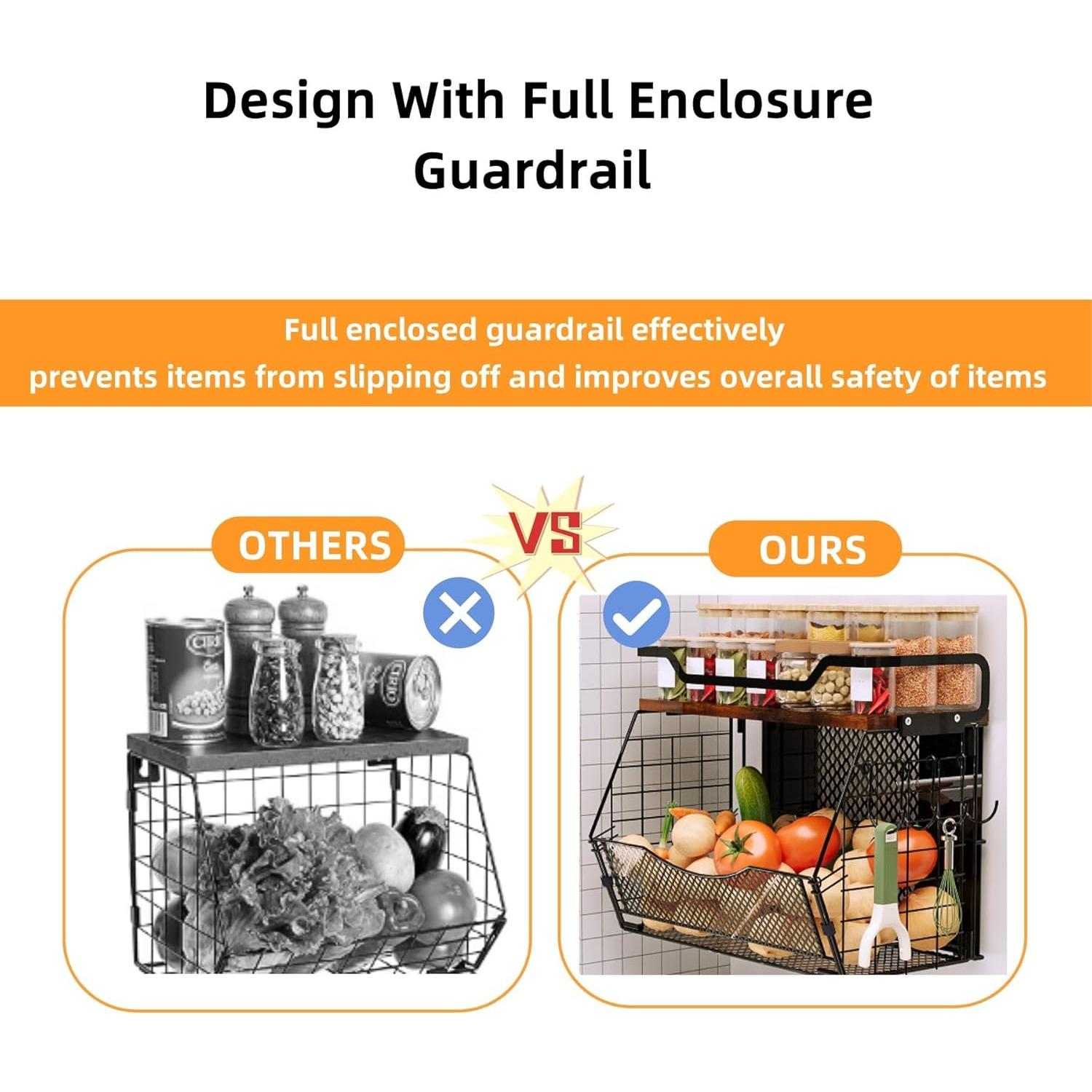 Estante Magnético para Nevera HISKIWUU 2 Paquete con Ganchos