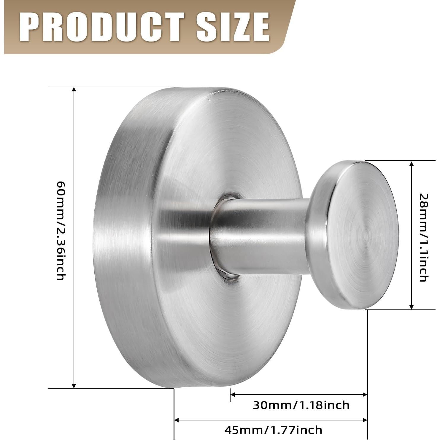 Ganchos de Ventosa Fenas para Ducha y Baño - 2 Unidades Niquelado