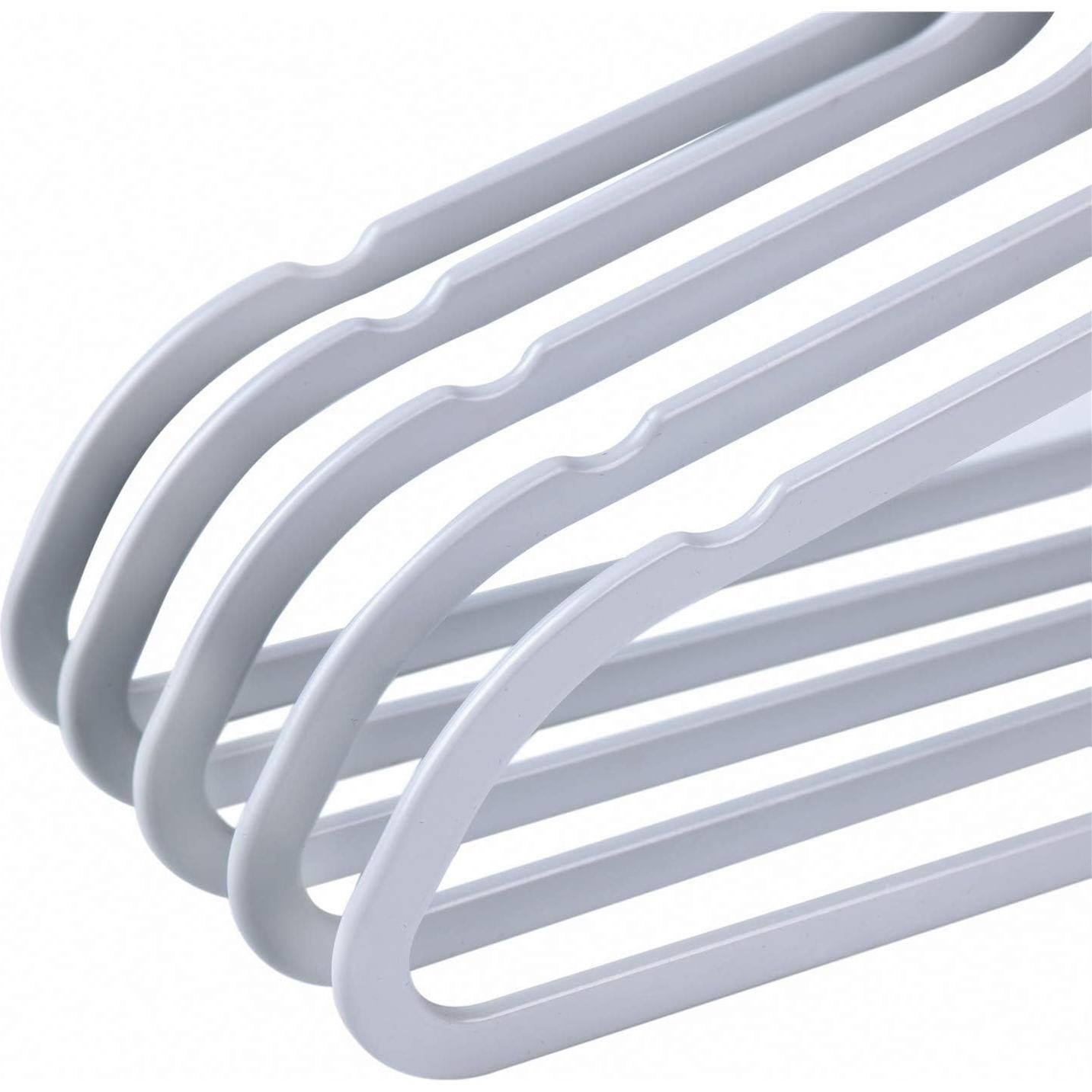 Juego de 50 Perchas de Plástico Quality Hangers Gris 44.5 cm